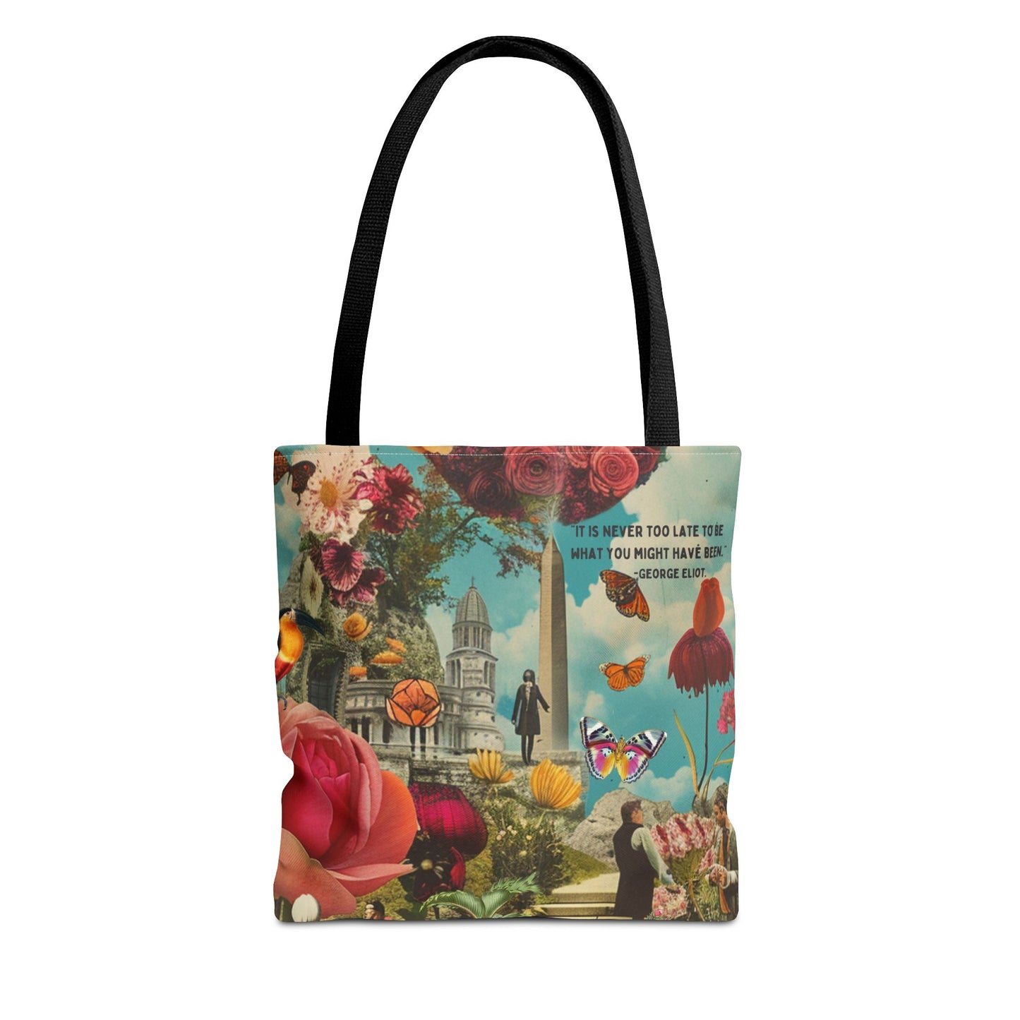 George Eliot Quote Tote Bag – “It is never too late to be what you might have been.”