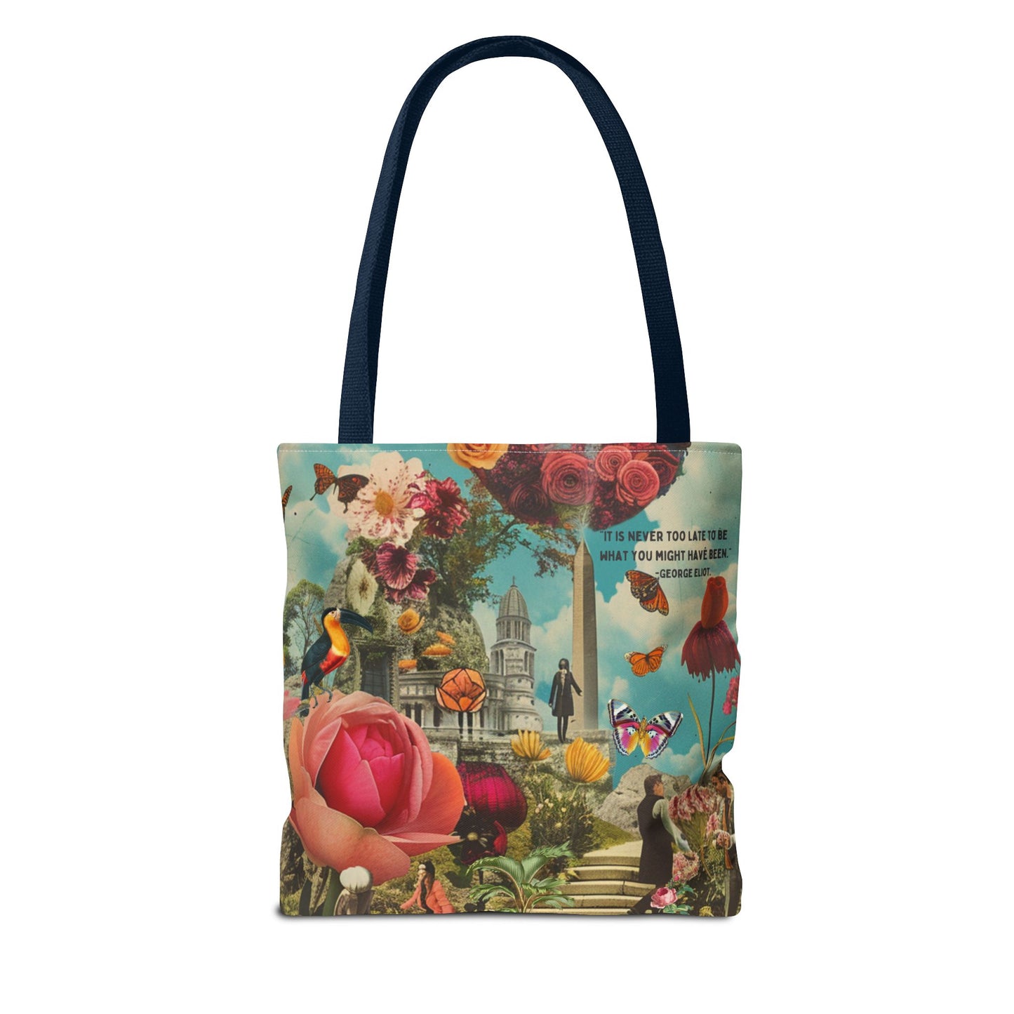 George Eliot Quote Tote Bag – “It is never too late to be what you might have been.”