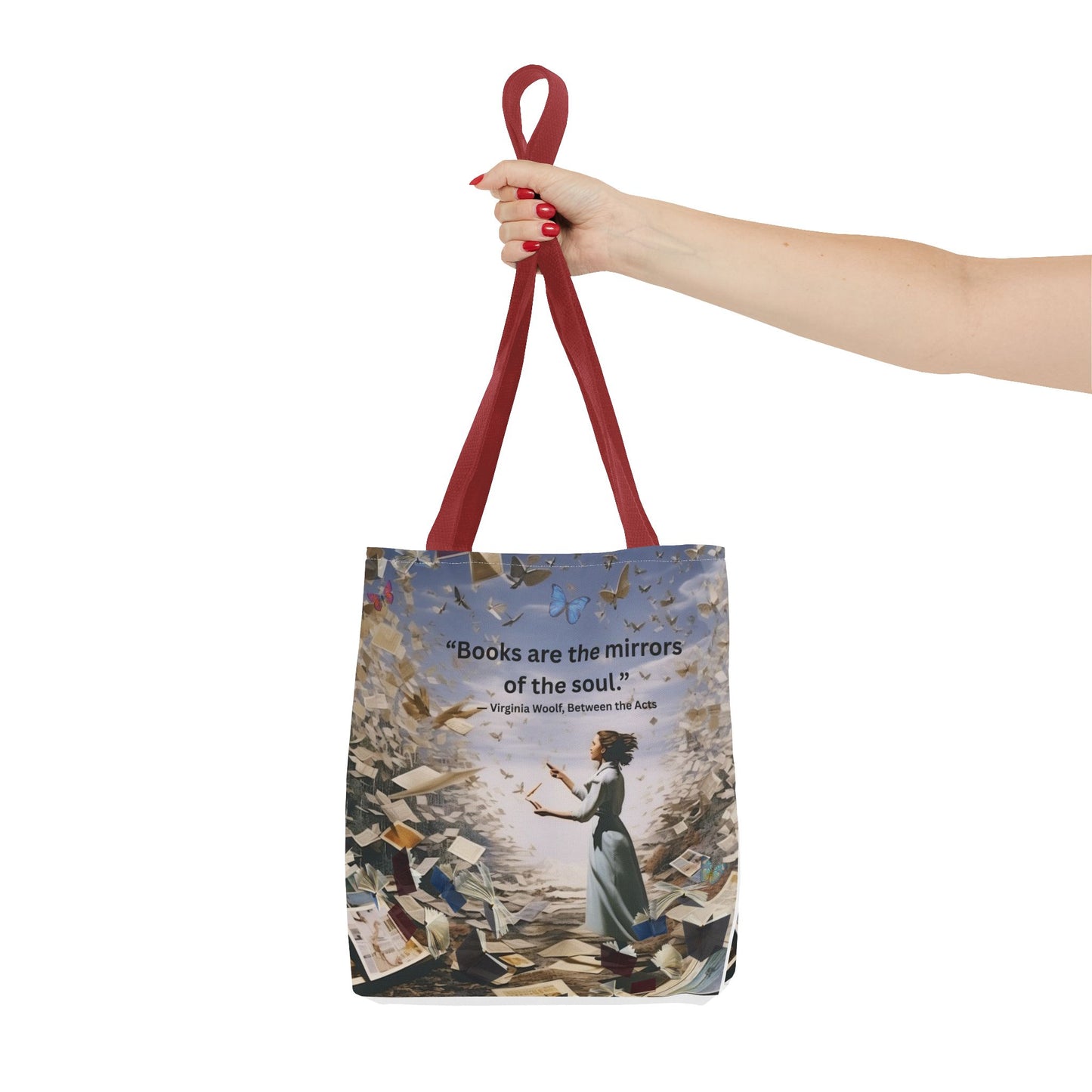 Virginia Woolf Quote Tote Bag – “Books are the mirrors of the soul.”