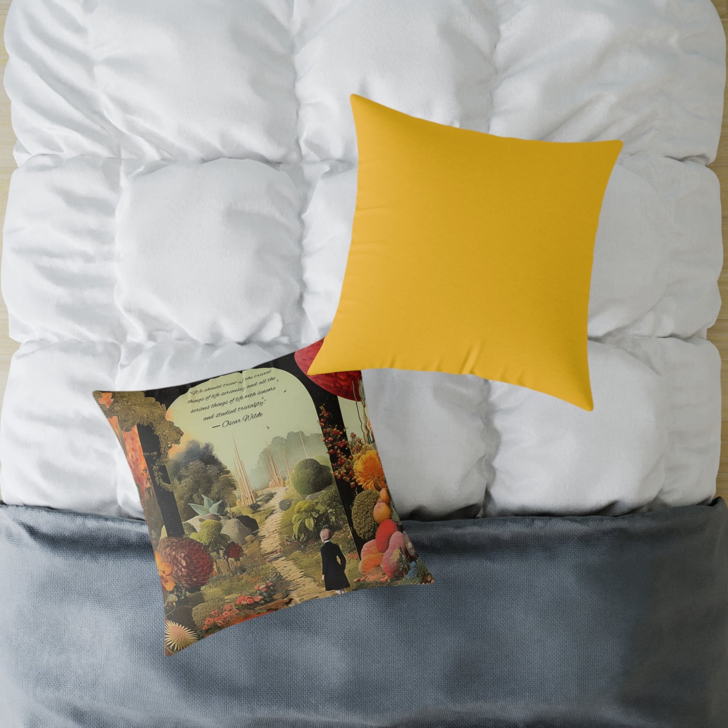 Oscar Wilde "Trivial things" Quote, Luxury Cushion
