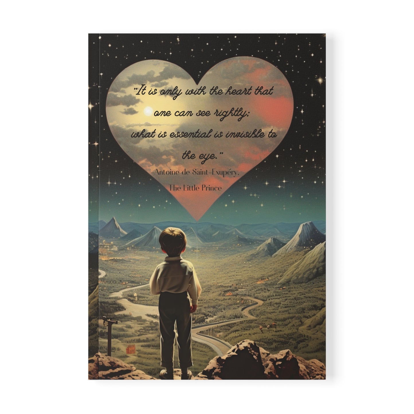 The Little Prince  A5 Softcover Notebook- “It is only with the heart that one can see rightly”