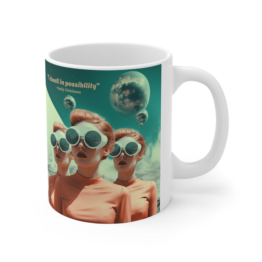 “I Dwell in Possibility” – Emily Dickinson Quote Mug | Literary Gift for Writers & Dreamers