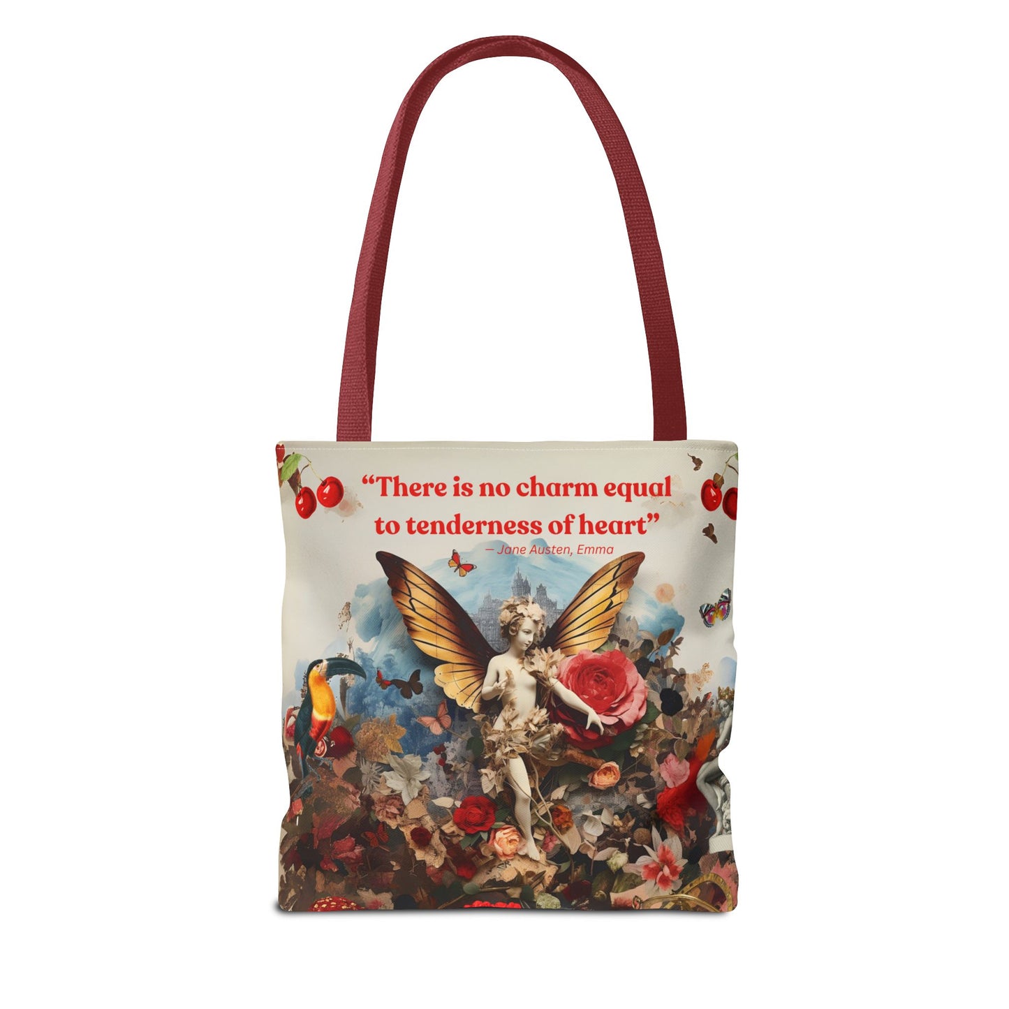 Jane Austen Quote Tote Bag – “There is no charm equal to tenderness of heart.”