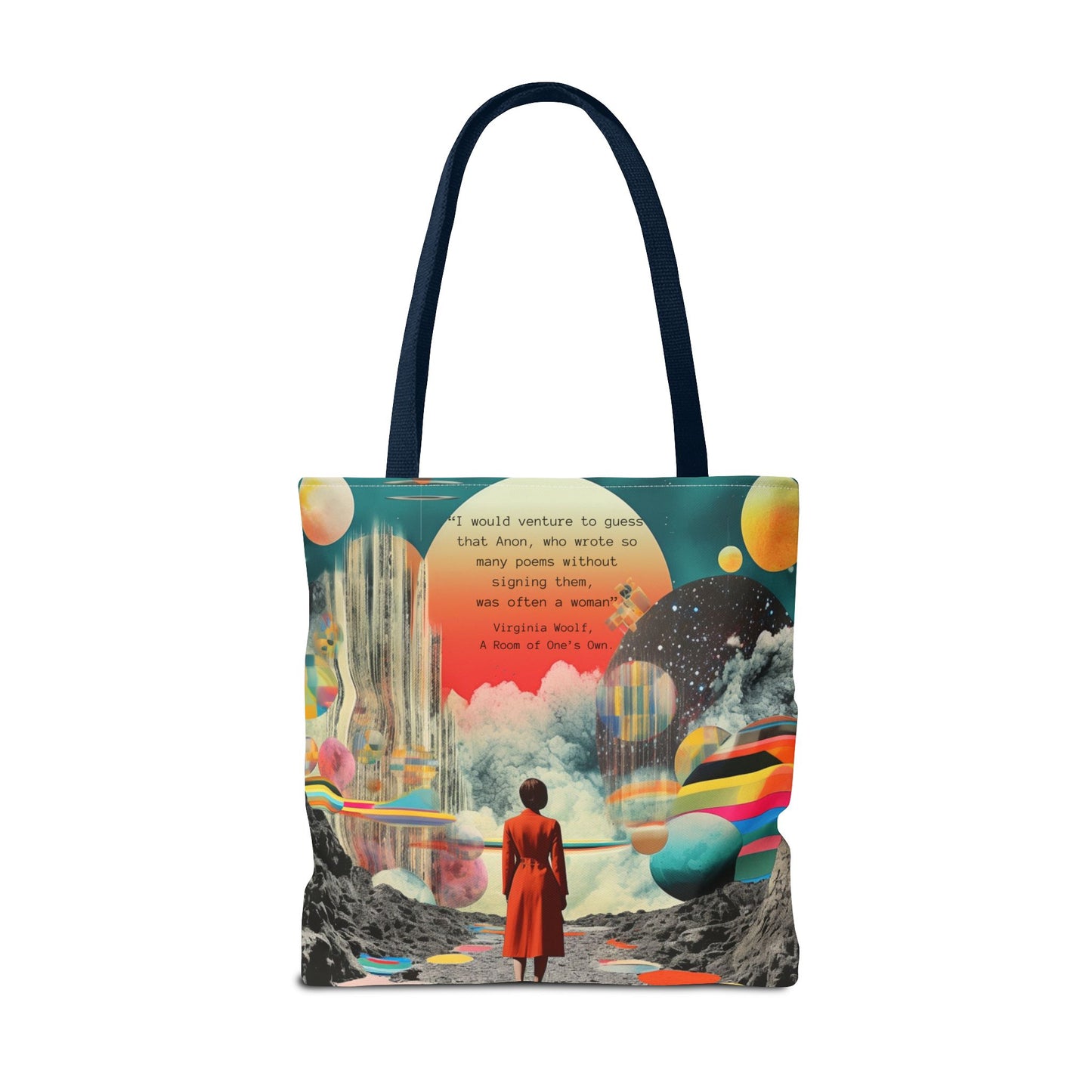 Virginia Woolf “Anonymous Was a Woman” Classic Literature Quote Tote Bag