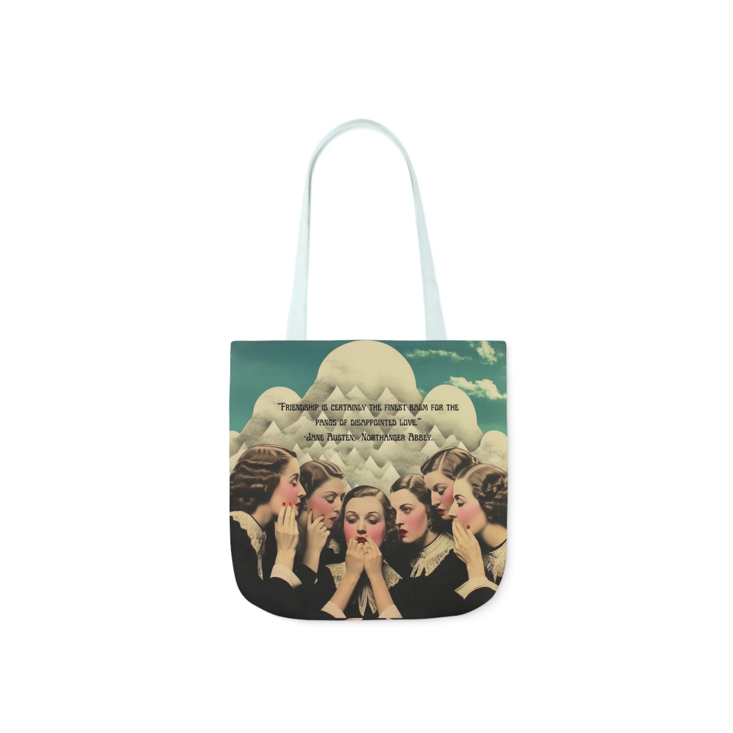 "Friendship Balm"Quote, by Jane Austen from Northanger Abbey, Tote Bag