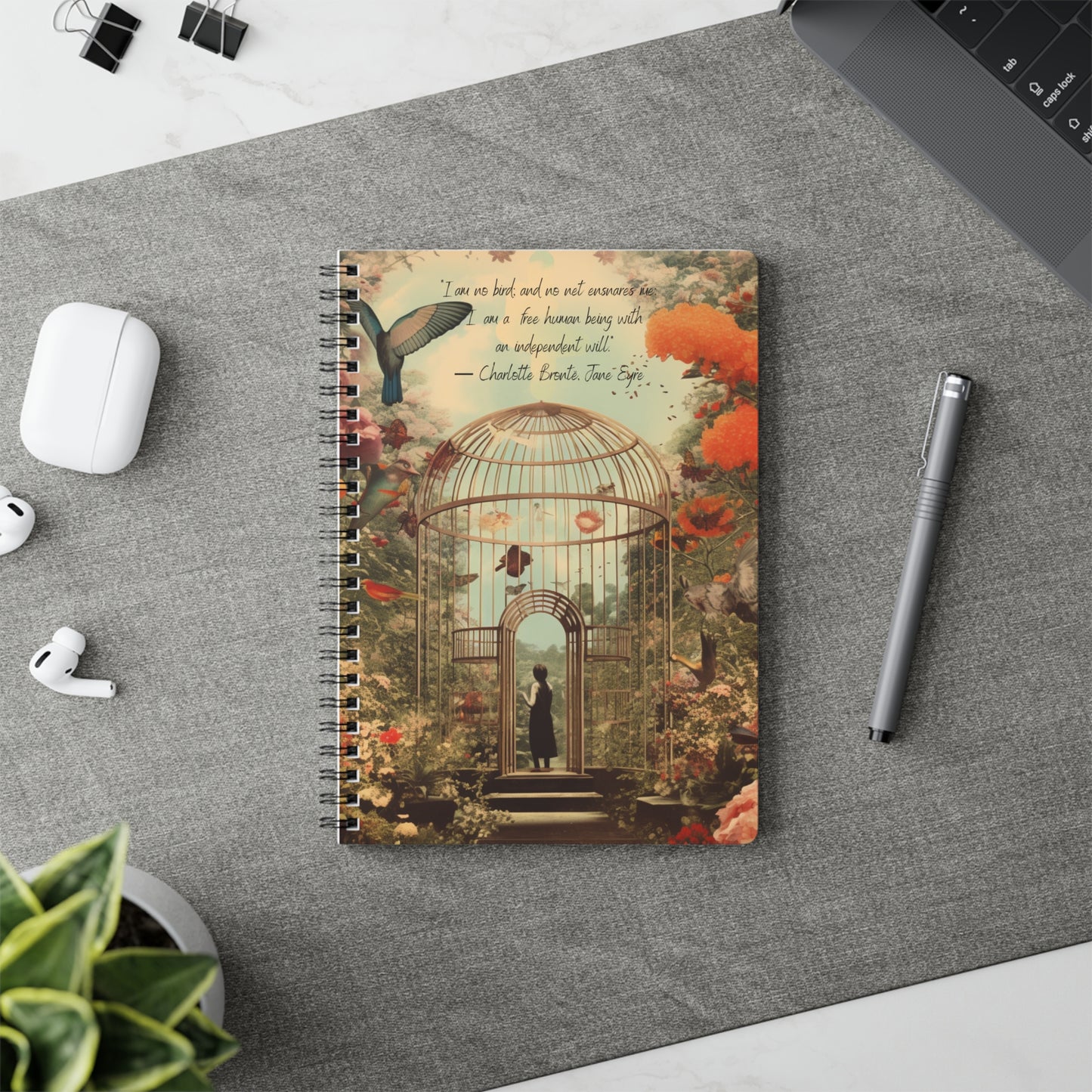 Charlotte Bronte, Jane Eyre Quote Softcover Notebook, A5