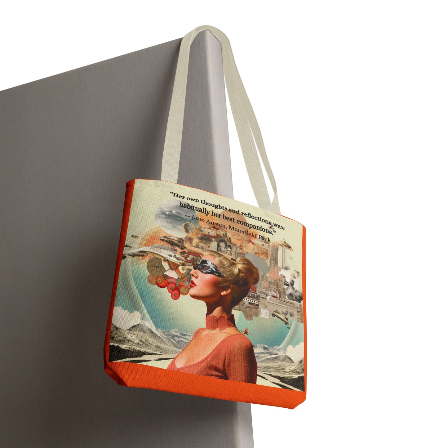 “Her Own Thoughts Were Her Best Companions” – Jane Austen Quote Tote Bag | Literary Gift for Readers & Writers