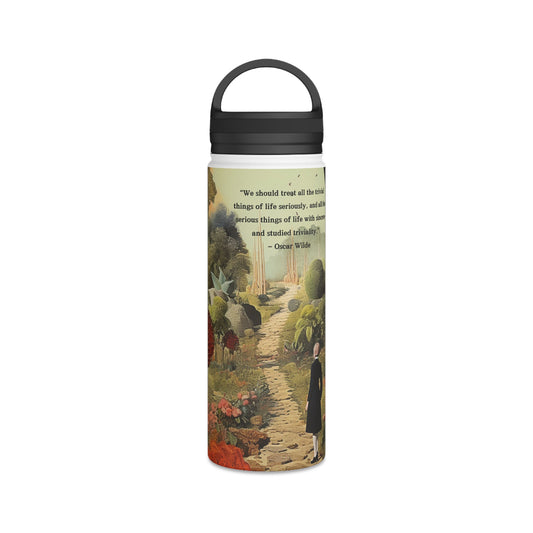 Oscar Wilde Inspired Stainless Steel Water Bottle | Embrace the Joy of Triviality