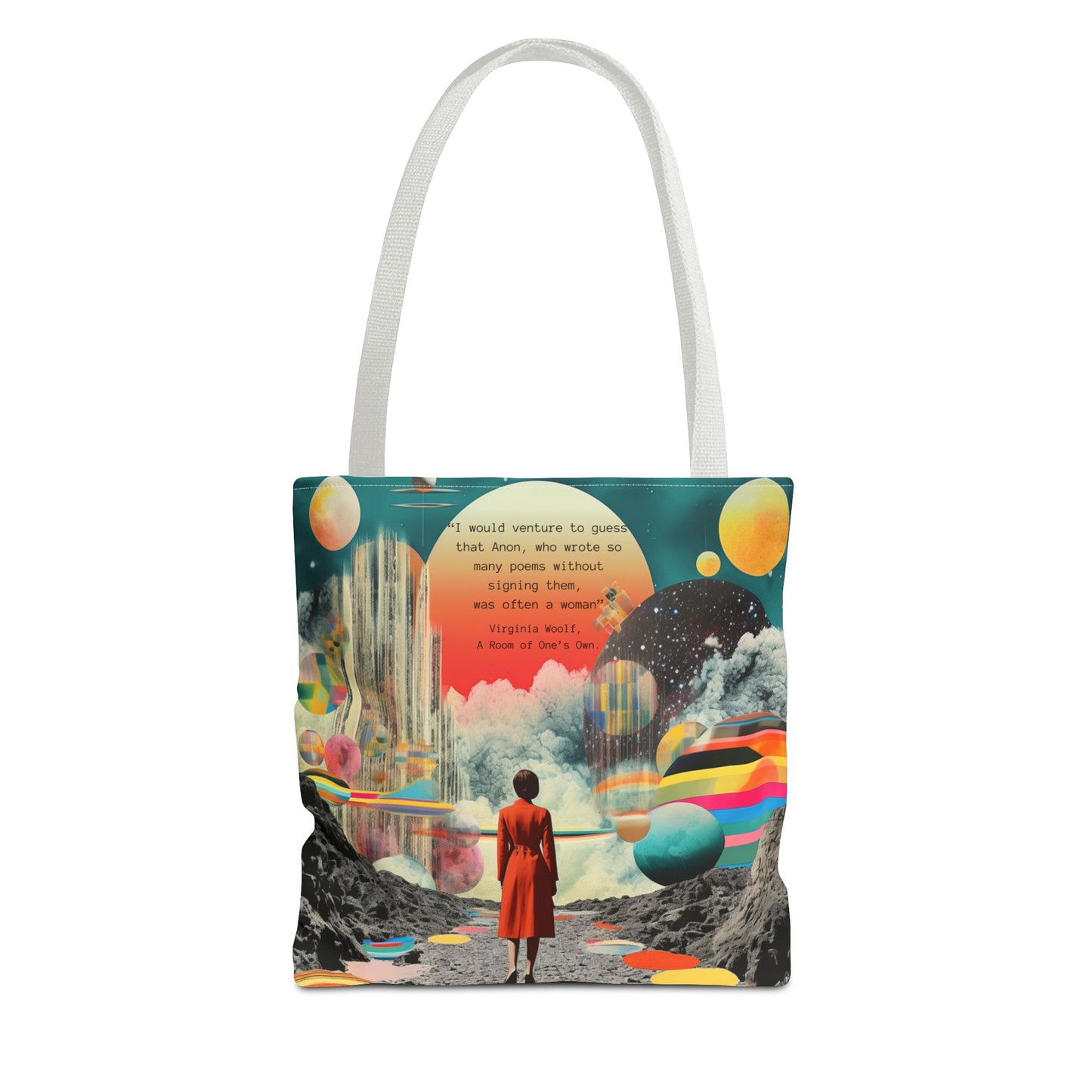 Virginia Woolf “Anonymous Was a Woman” Classic Literature Quote Tote Bag