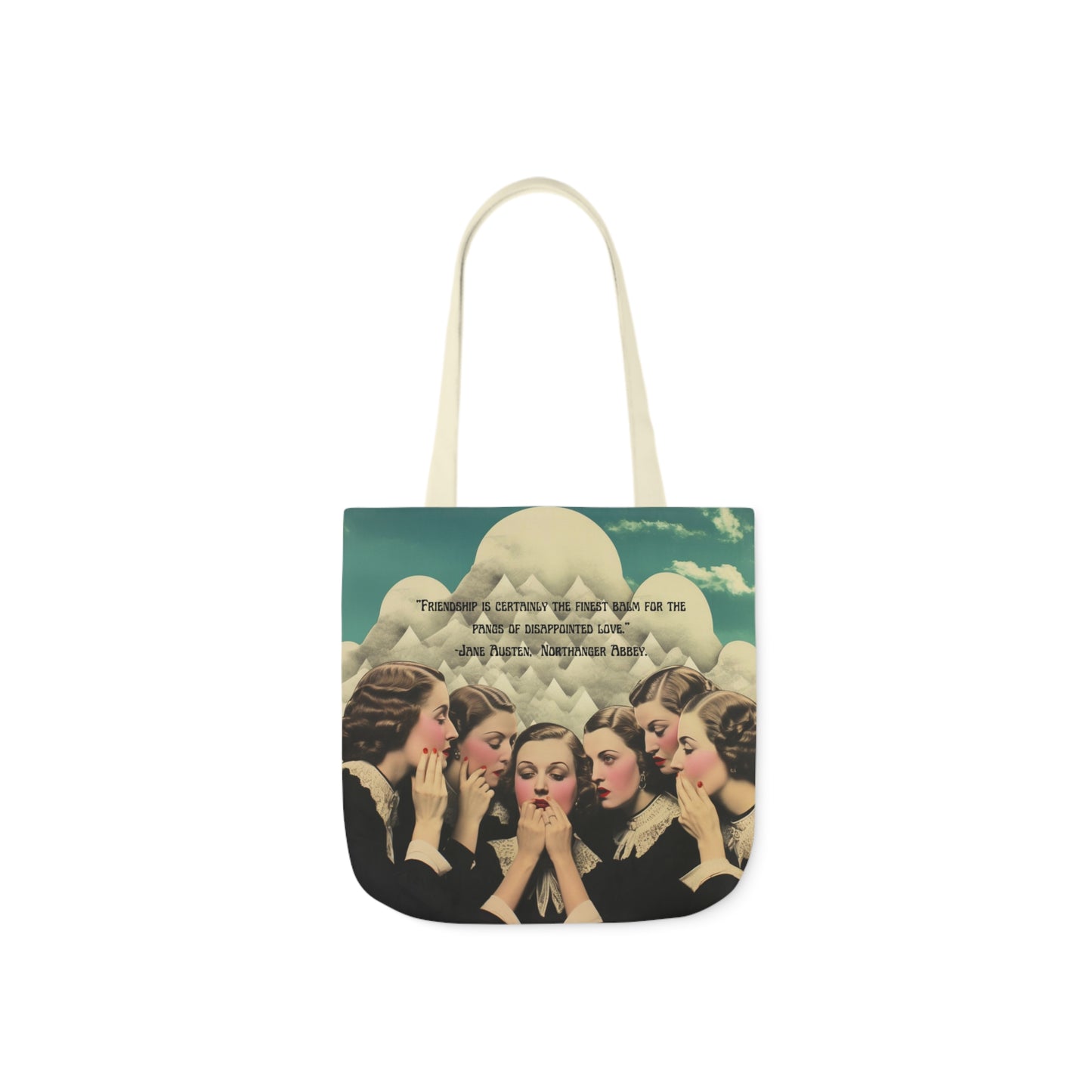 "Friendship Balm"Quote, by Jane Austen from Northanger Abbey, Tote Bag