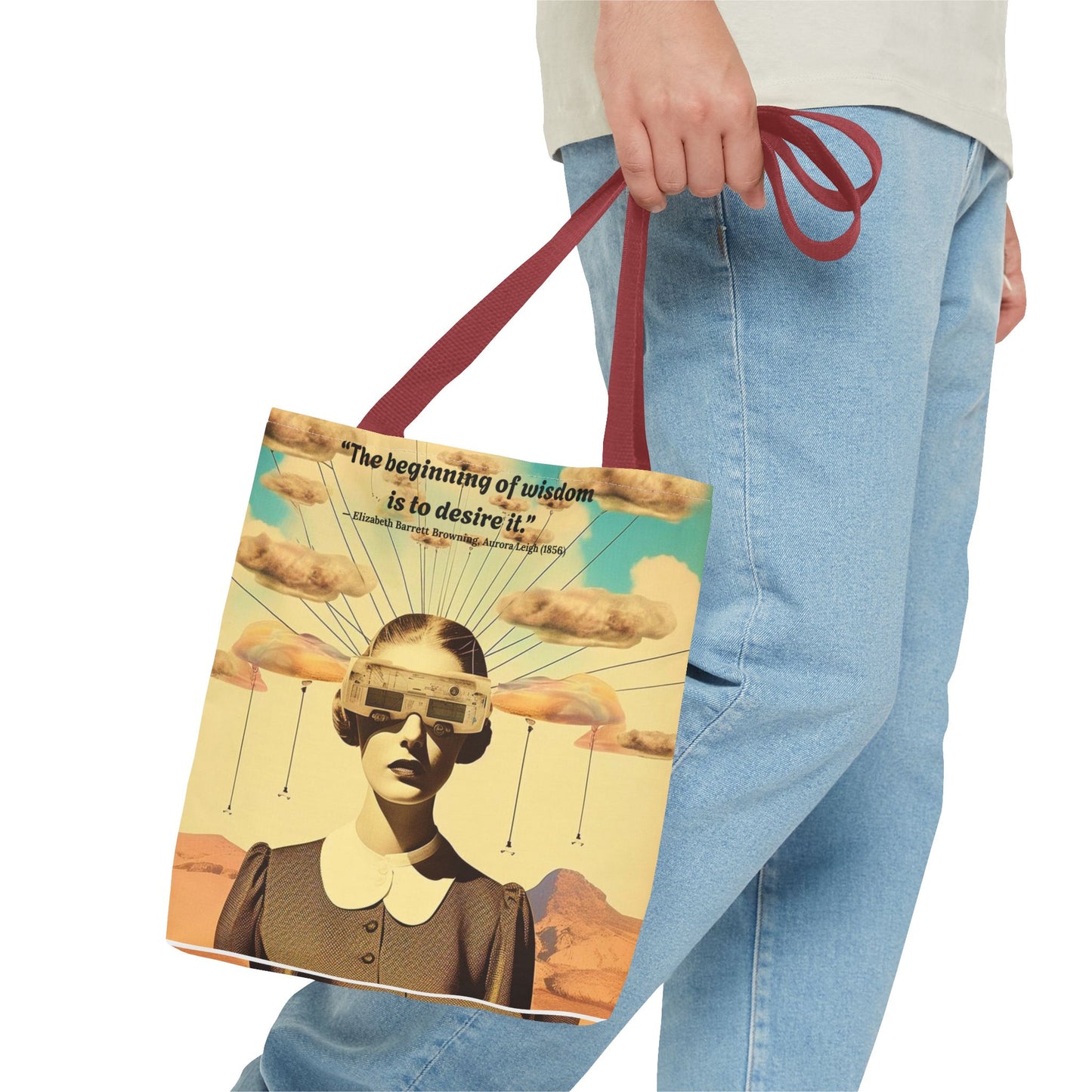 Inspirational Quote Tote Bag – "The Beginning of Wisdom"