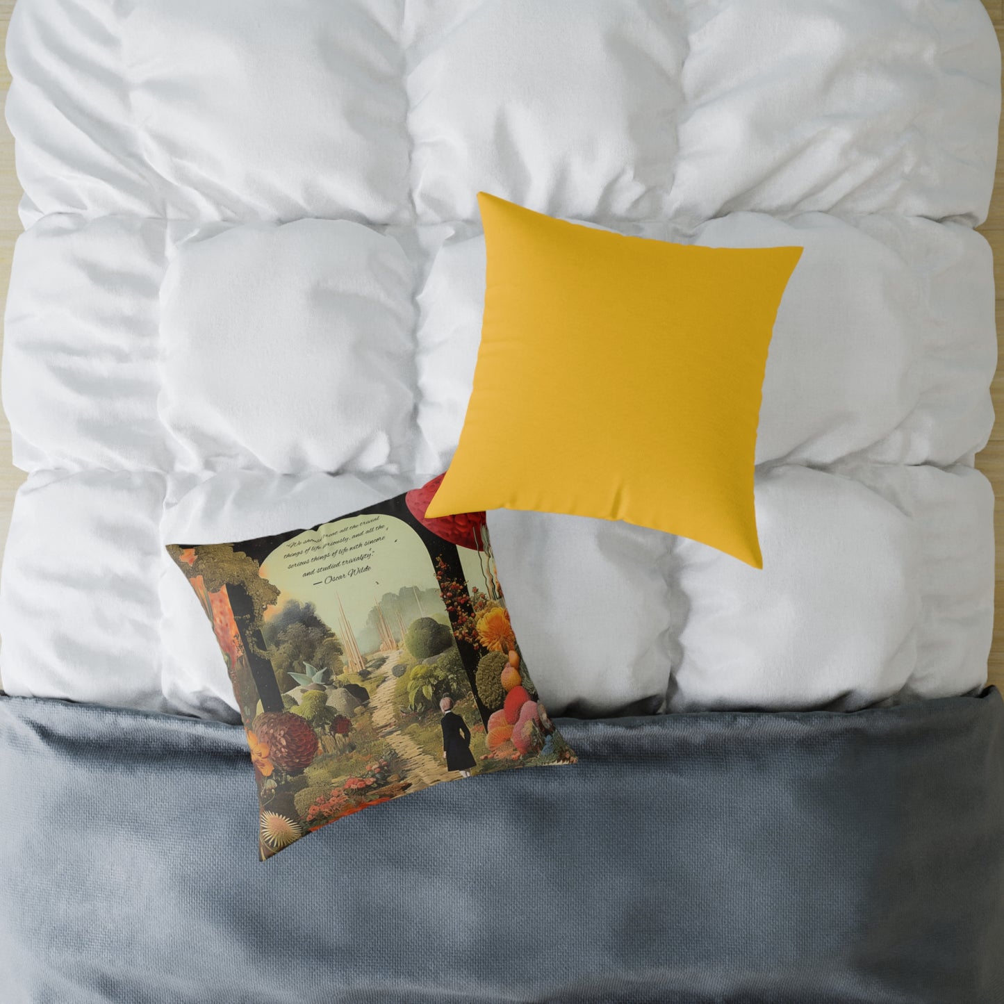 Oscar Wilde "Trivial things" Quote, Luxury Cushion