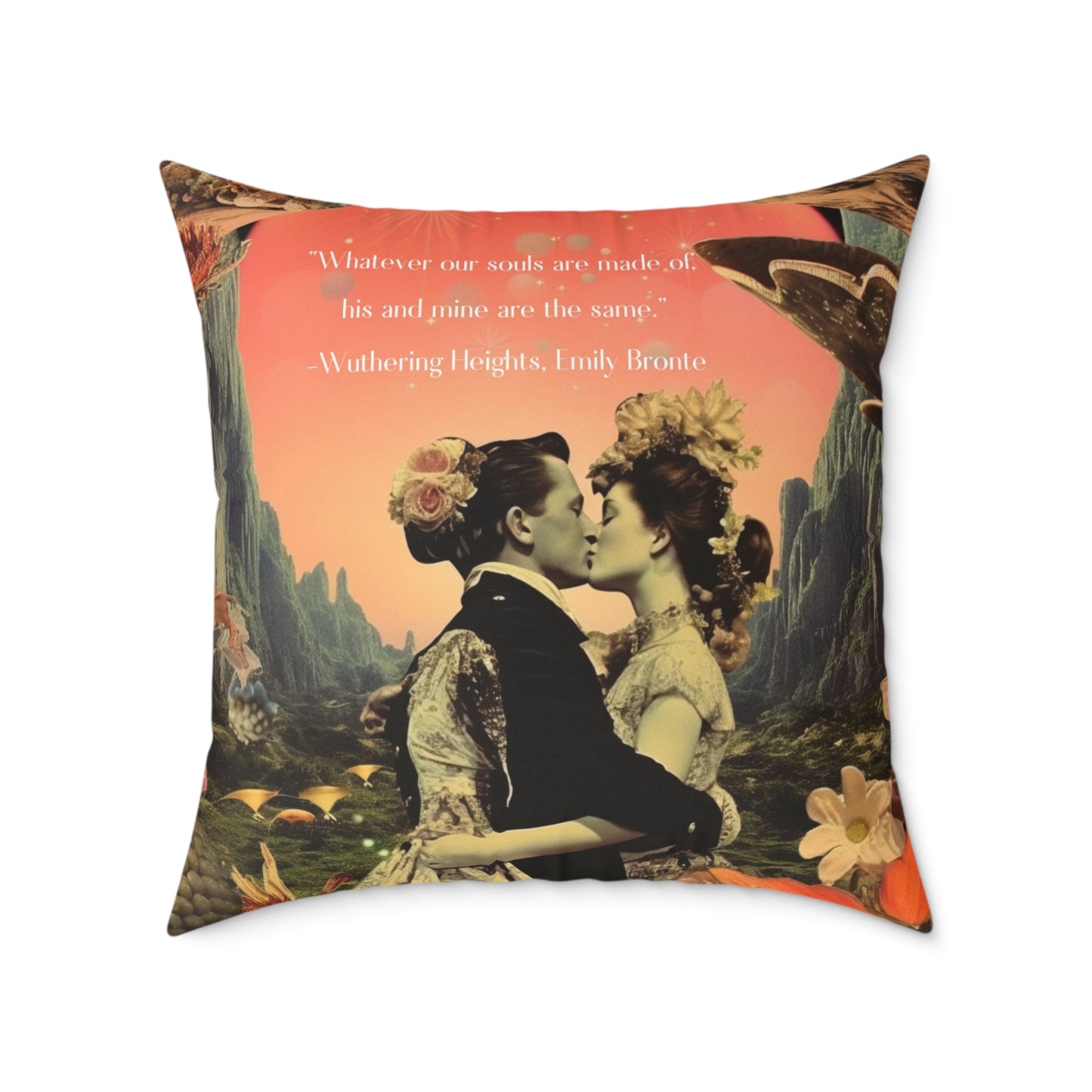 'Whatever our souls", from Wuthering Heights by Emily Bronte quote, Luxury Cushion