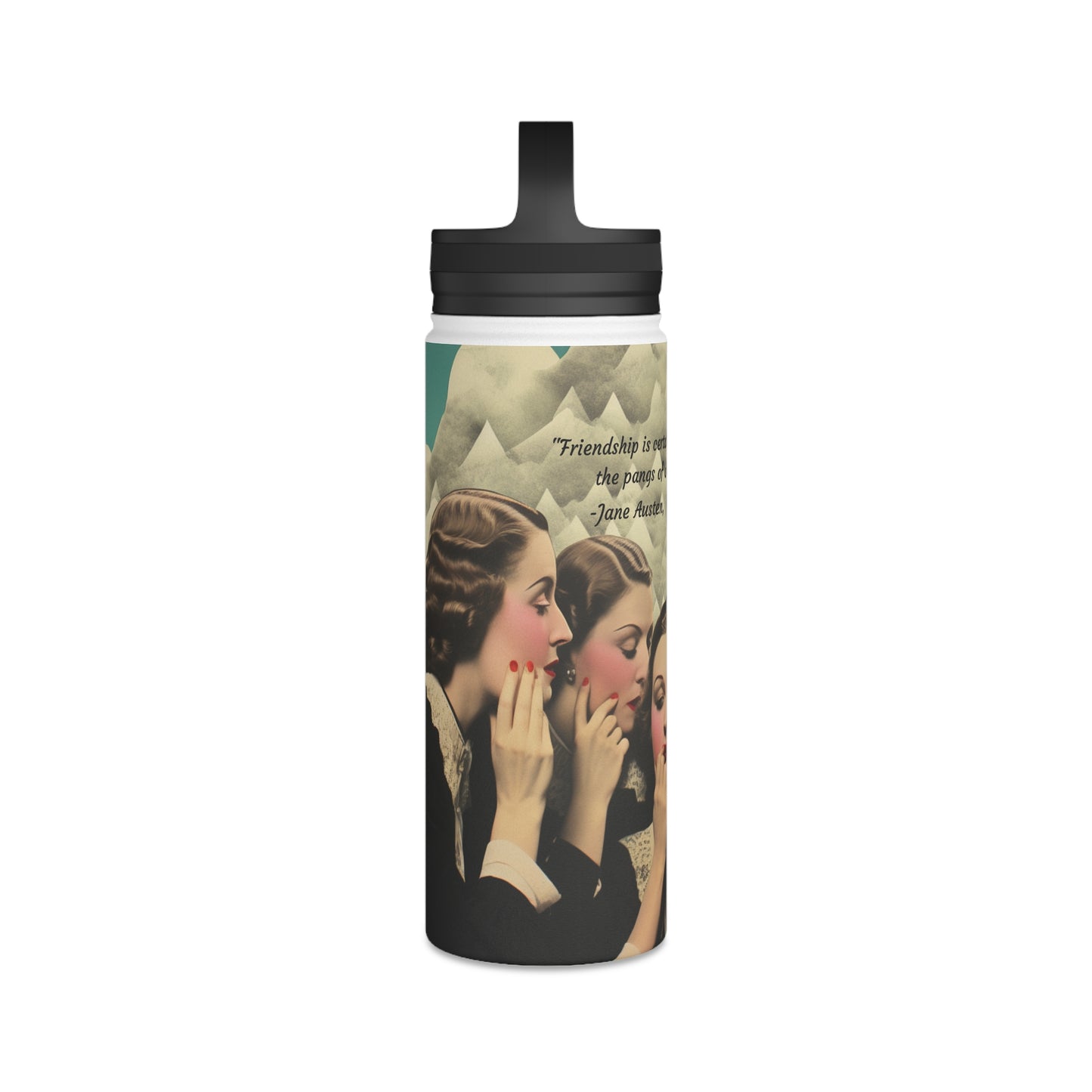 Jane Austen Inspired Stainless Steel Water Bottle | Find Comfort in Friendship