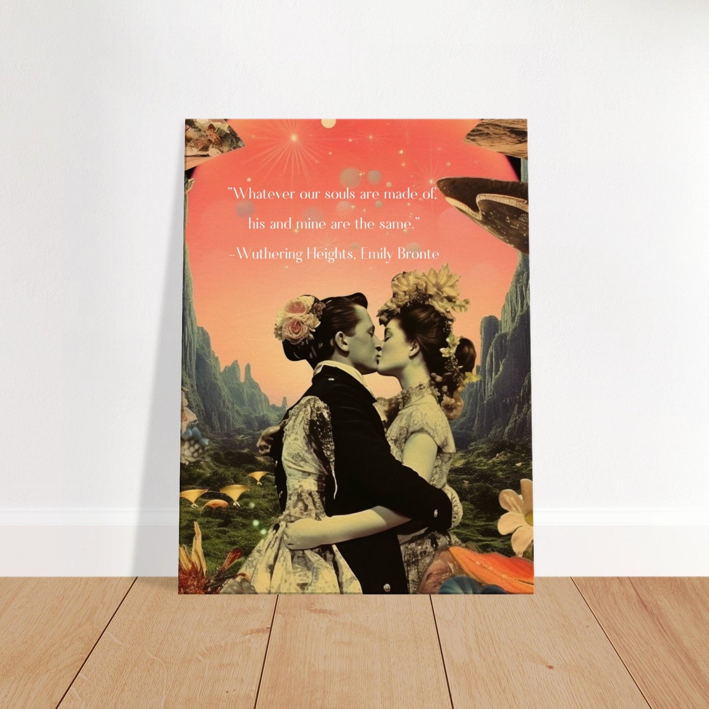 'Whatever our souls' from Wuthering Heights by Emily Bronte, Quote Canvas Art Print
