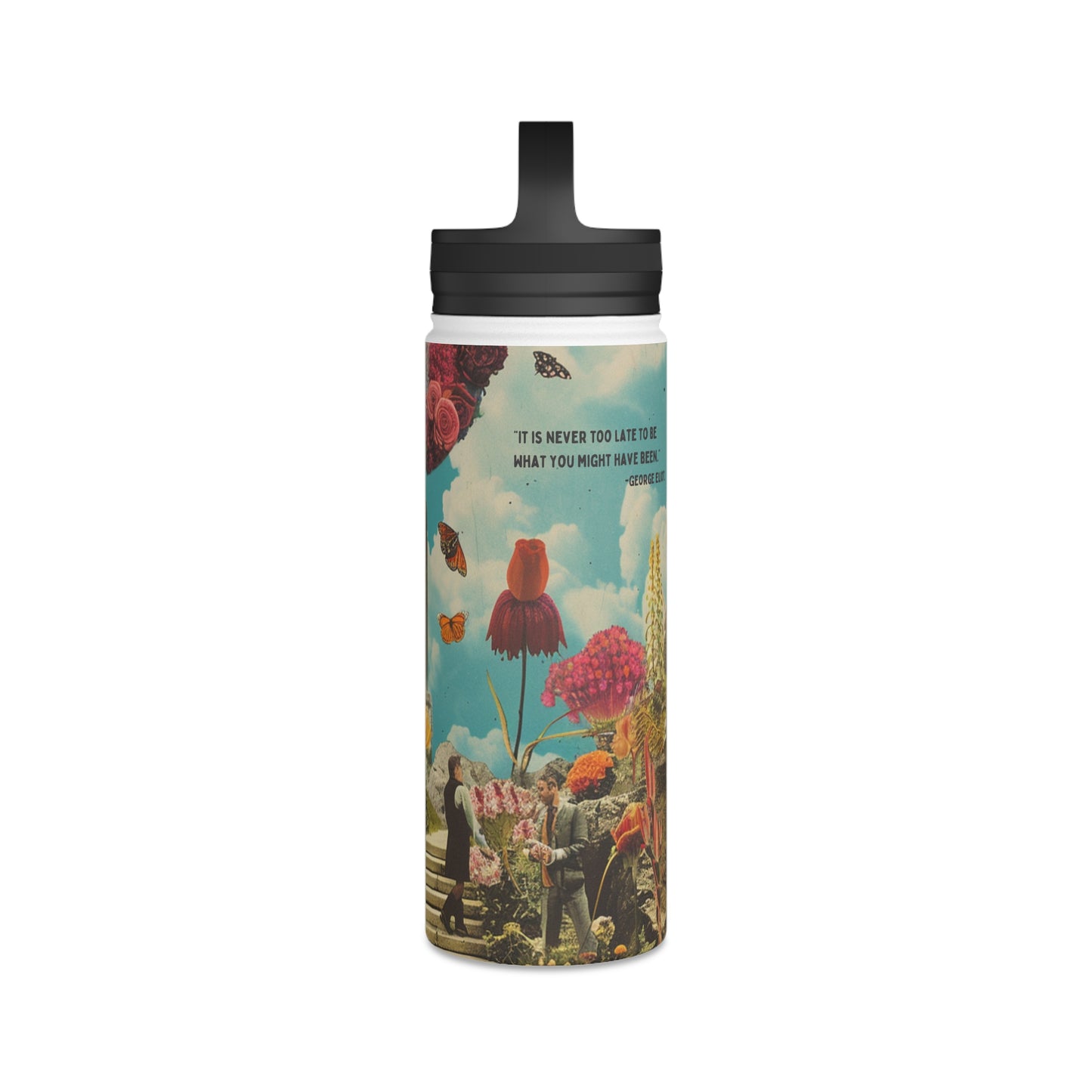 George Eliot Inspired Stainless Steel Water Bottle | Quench Your Thirst in Style