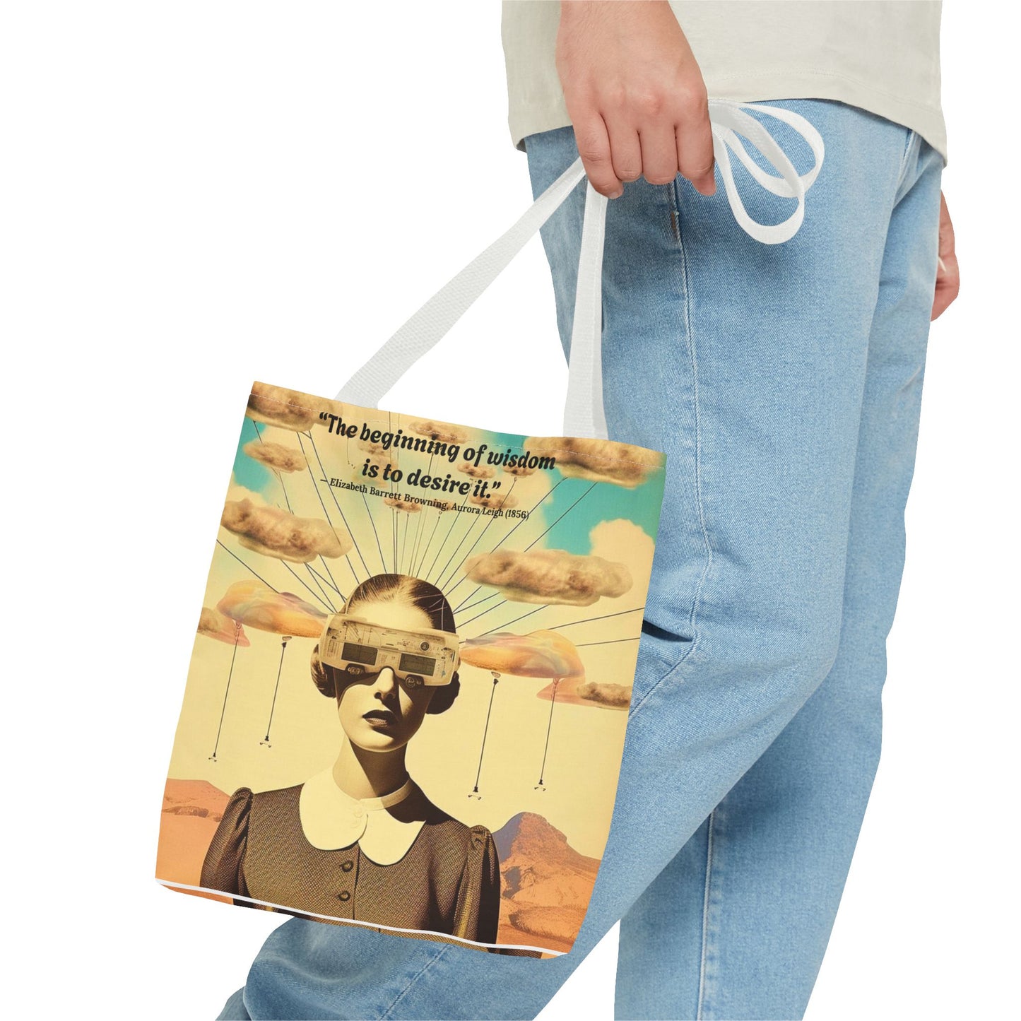 Inspirational Quote Tote Bag – "The Beginning of Wisdom"