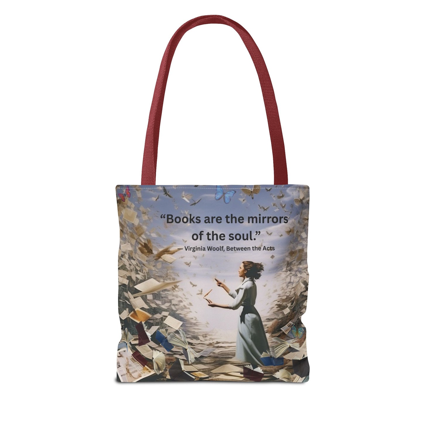 Virginia Woolf Quote Tote Bag – “Books are the mirrors of the soul.”