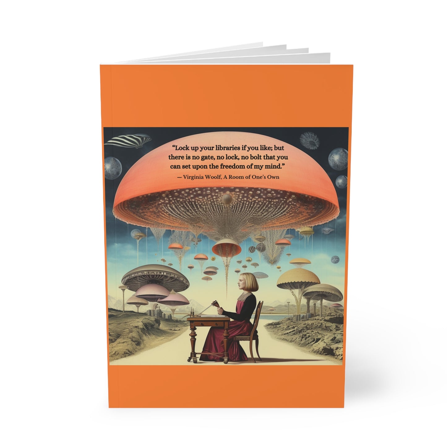 A5 Notebook Virginia Woolf Quote