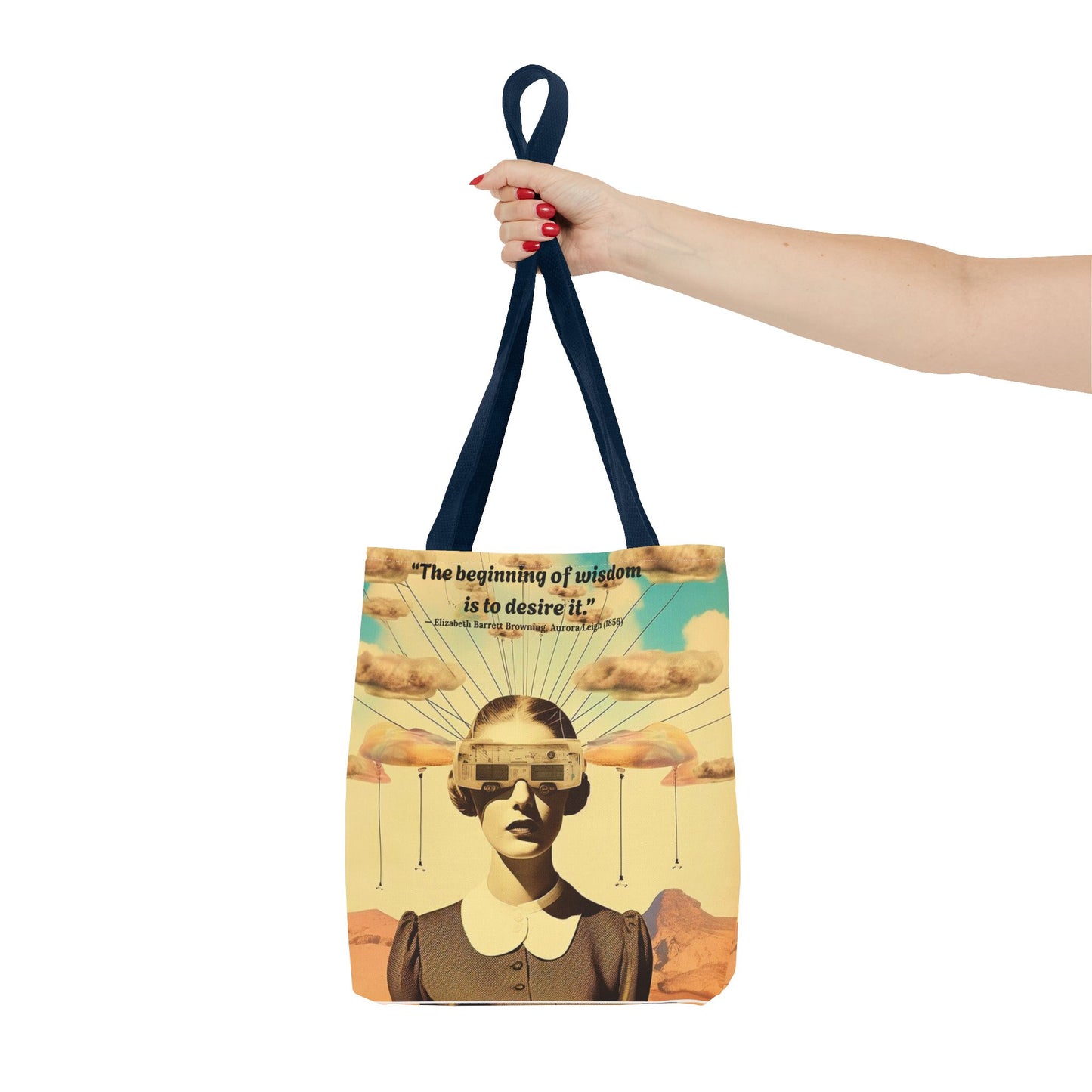 Inspirational Quote Tote Bag – "The Beginning of Wisdom"