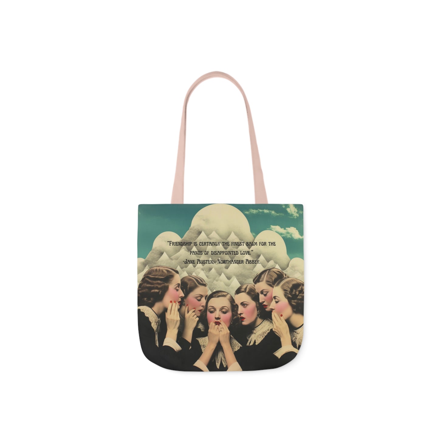 "Friendship Balm"Quote, by Jane Austen from Northanger Abbey, Tote Bag