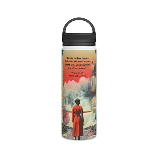 Virginia Woolf Inspired Stainless Steel Water Bottle | Unveiling the Voice of Women