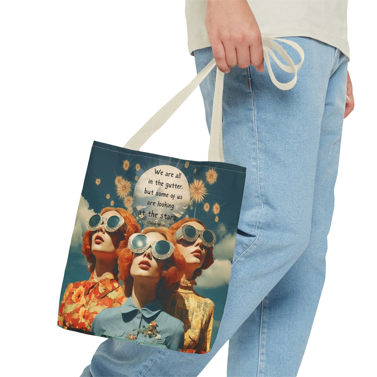 Oscar Wilde Quote Tote Bag – “We are all in the gutter, but some of us are looking at the stars.”