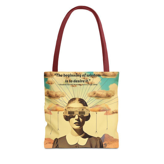 Inspirational Quote Tote Bag – "The Beginning of Wisdom"