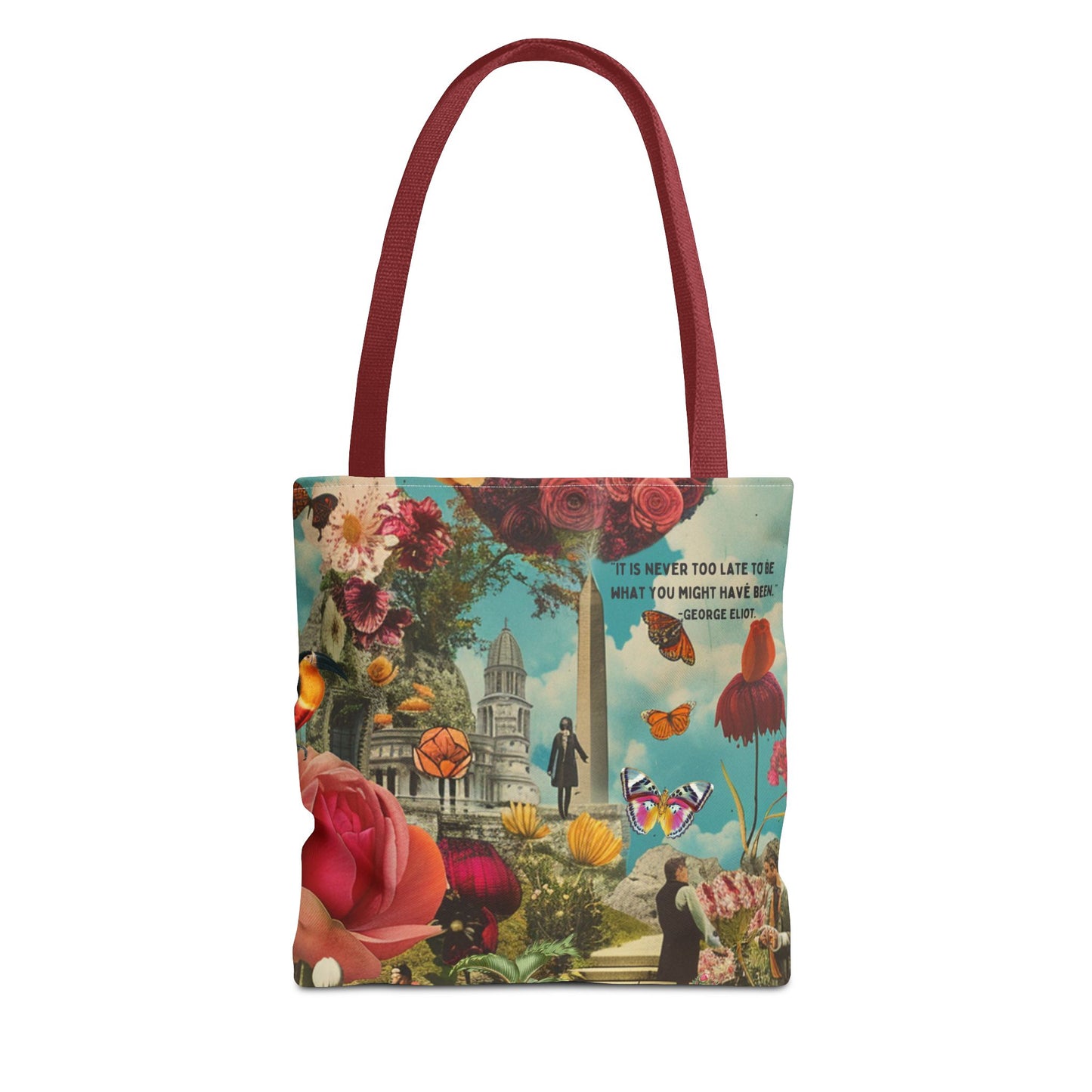 George Eliot Quote Tote Bag – “It is never too late to be what you might have been.”