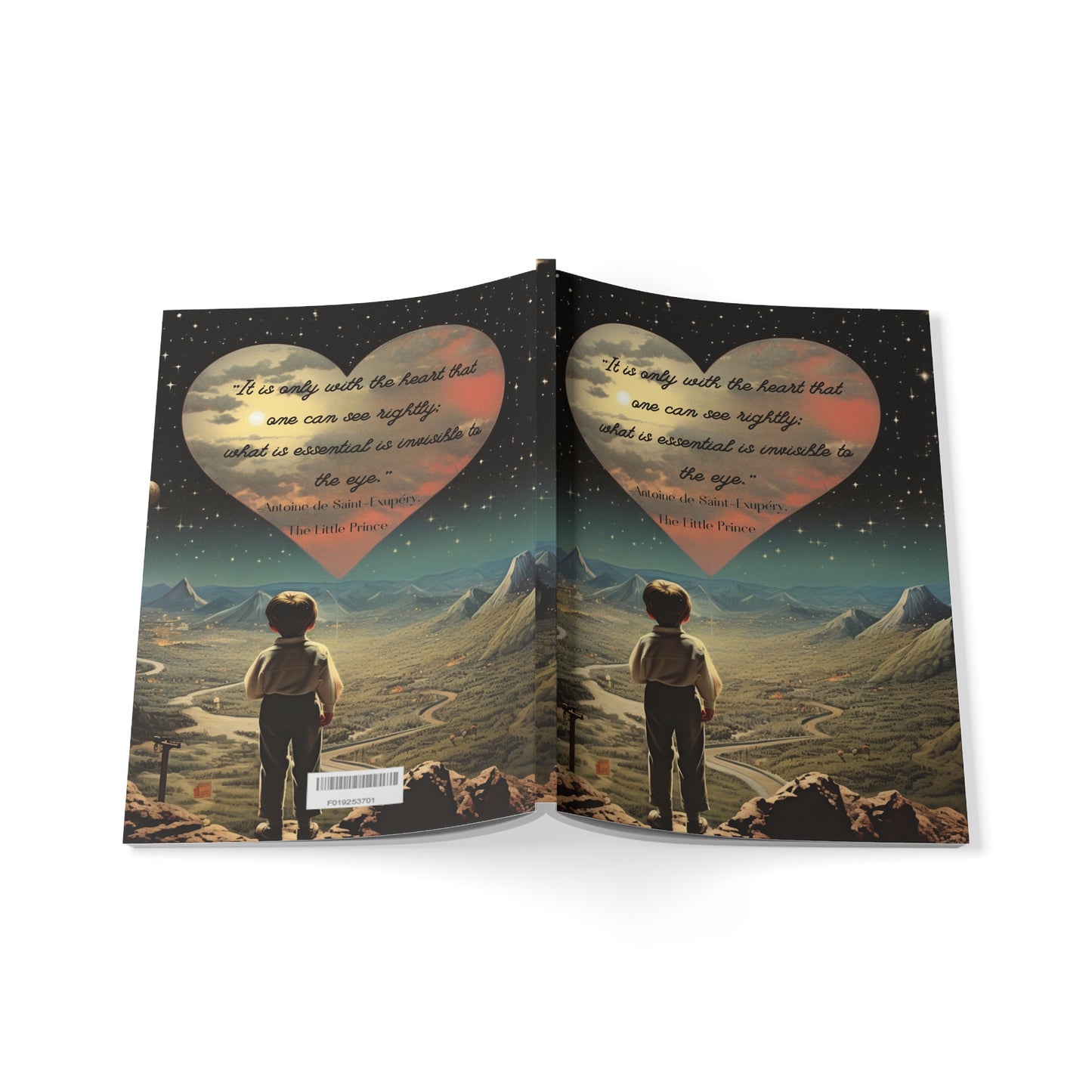 The Little Prince  A5 Softcover Notebook- “It is only with the heart that one can see rightly”