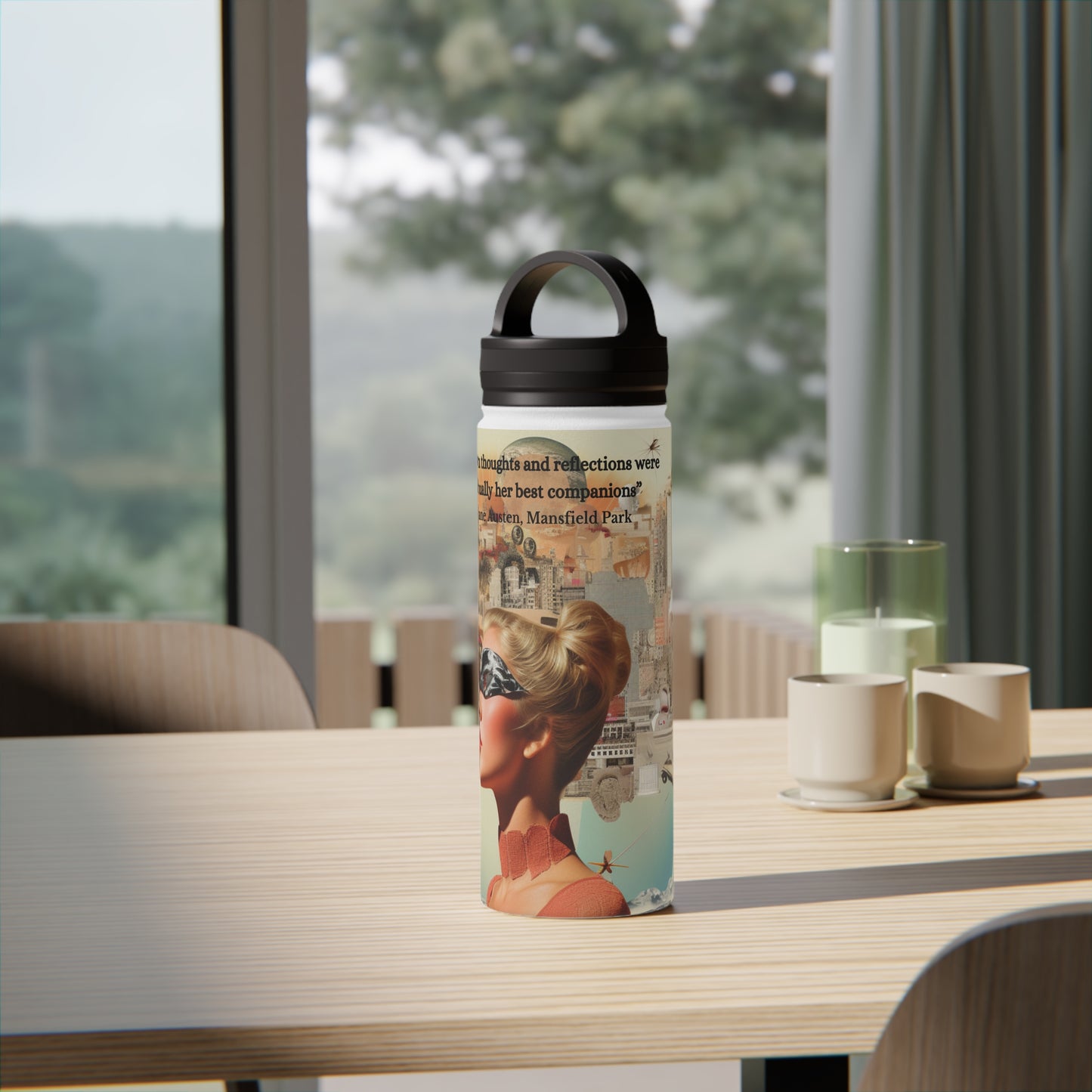 Jane Austen Inspired Stainless Steel Water Bottle | Your Best Companion for Hydration Adventures
