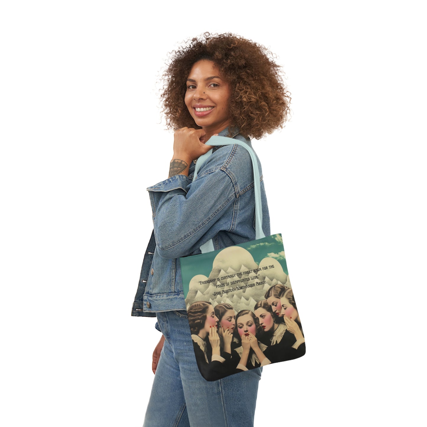 "Friendship Balm"Quote, by Jane Austen from Northanger Abbey, Tote Bag