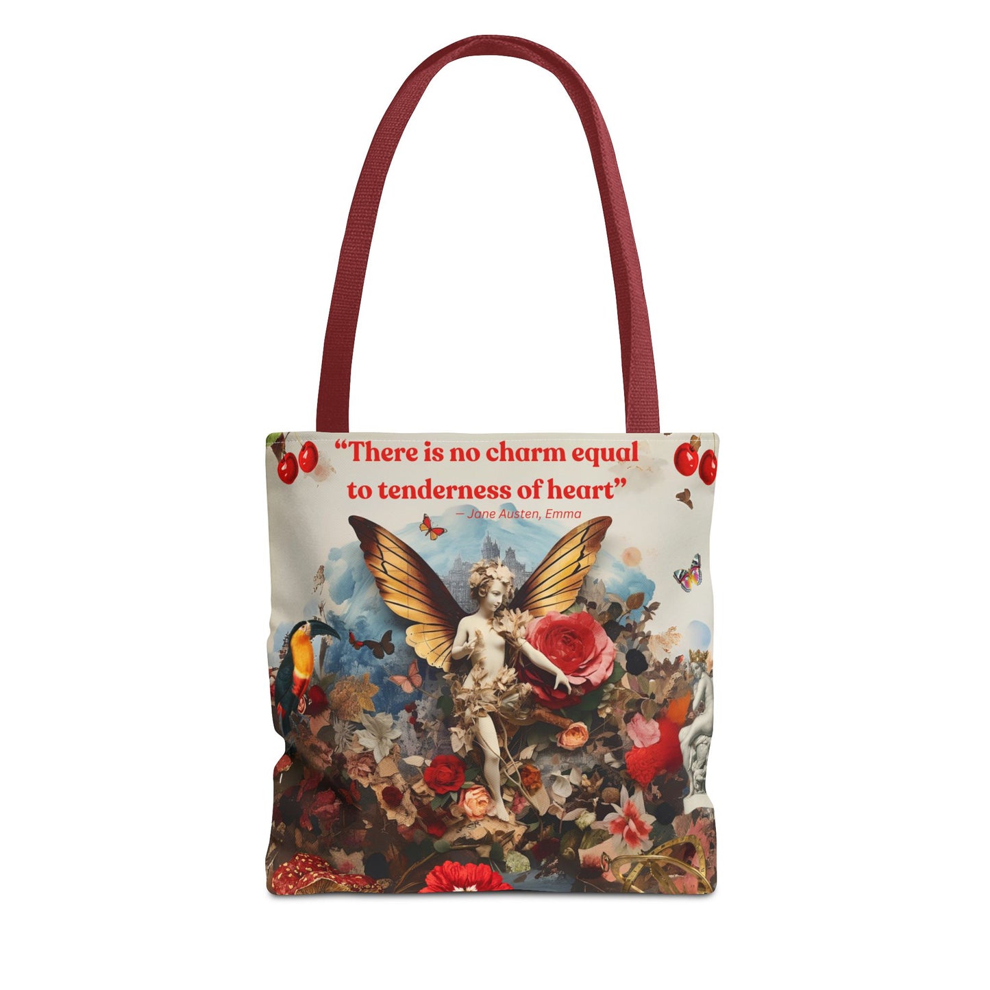 Jane Austen Quote Tote Bag – “There is no charm equal to tenderness of heart.”