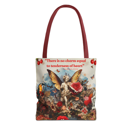 Jane Austen Quote Tote Bag – “There is no charm equal to tenderness of heart.”