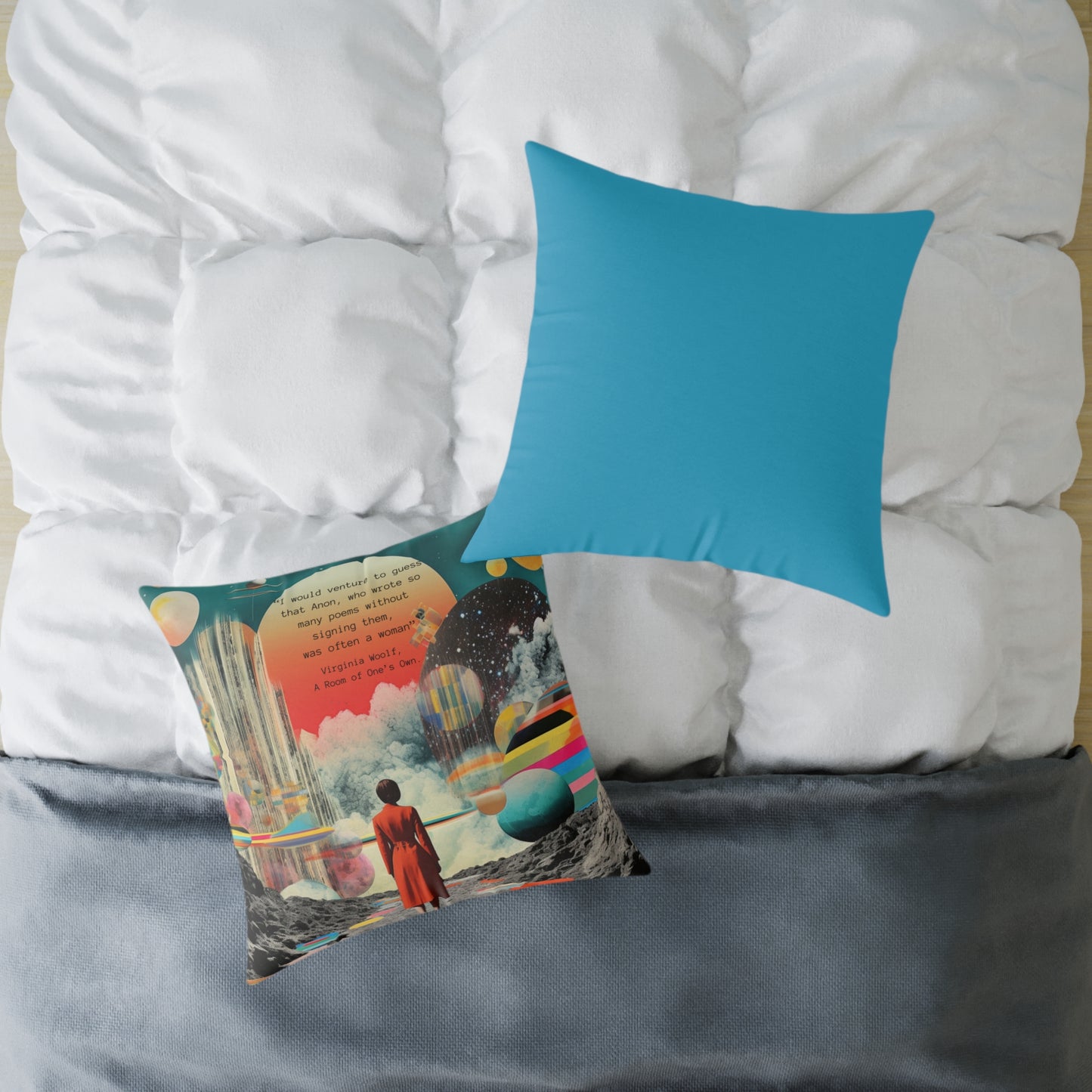 "Anon" Virginia Woolf, A Room of One’s Own Quote Cushion