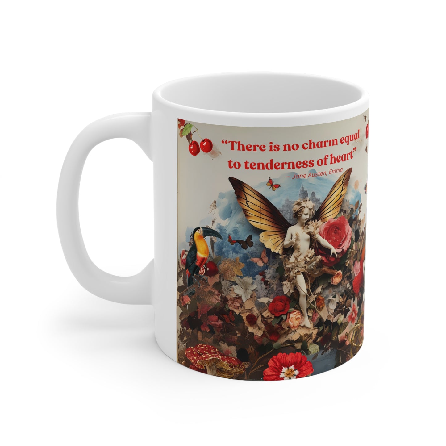 “There Is No Charm Equal to a Tenderness of Heart” – Jane Austen Quote Mug | Romantic Literary Gift