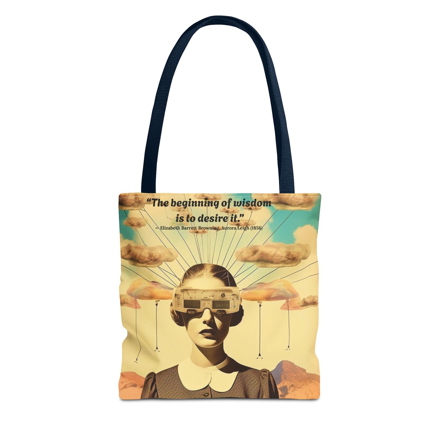 Inspirational Quote Tote Bag – "The Beginning of Wisdom"
