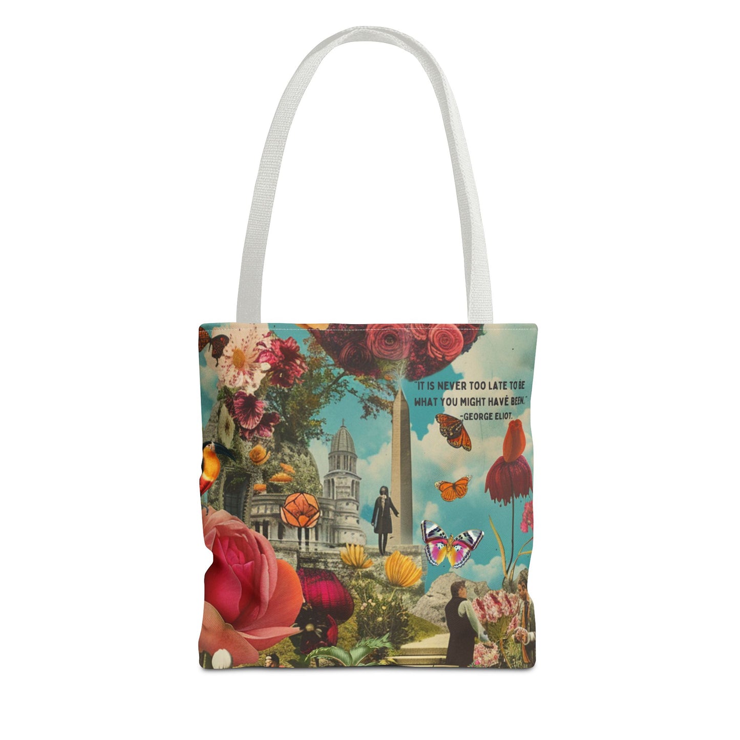 George Eliot Quote Tote Bag – “It is never too late to be what you might have been.”