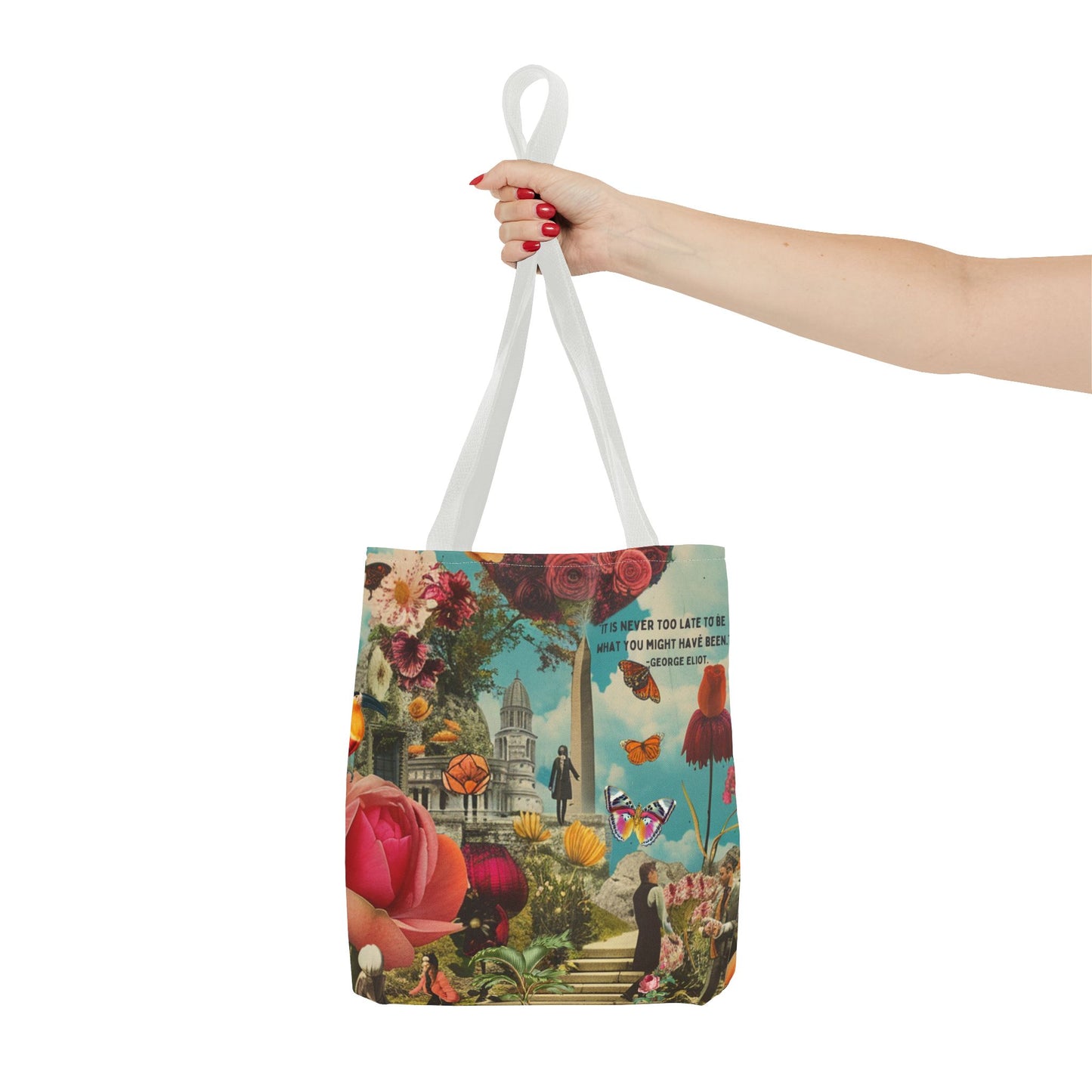 George Eliot Quote Tote Bag – “It is never too late to be what you might have been.”