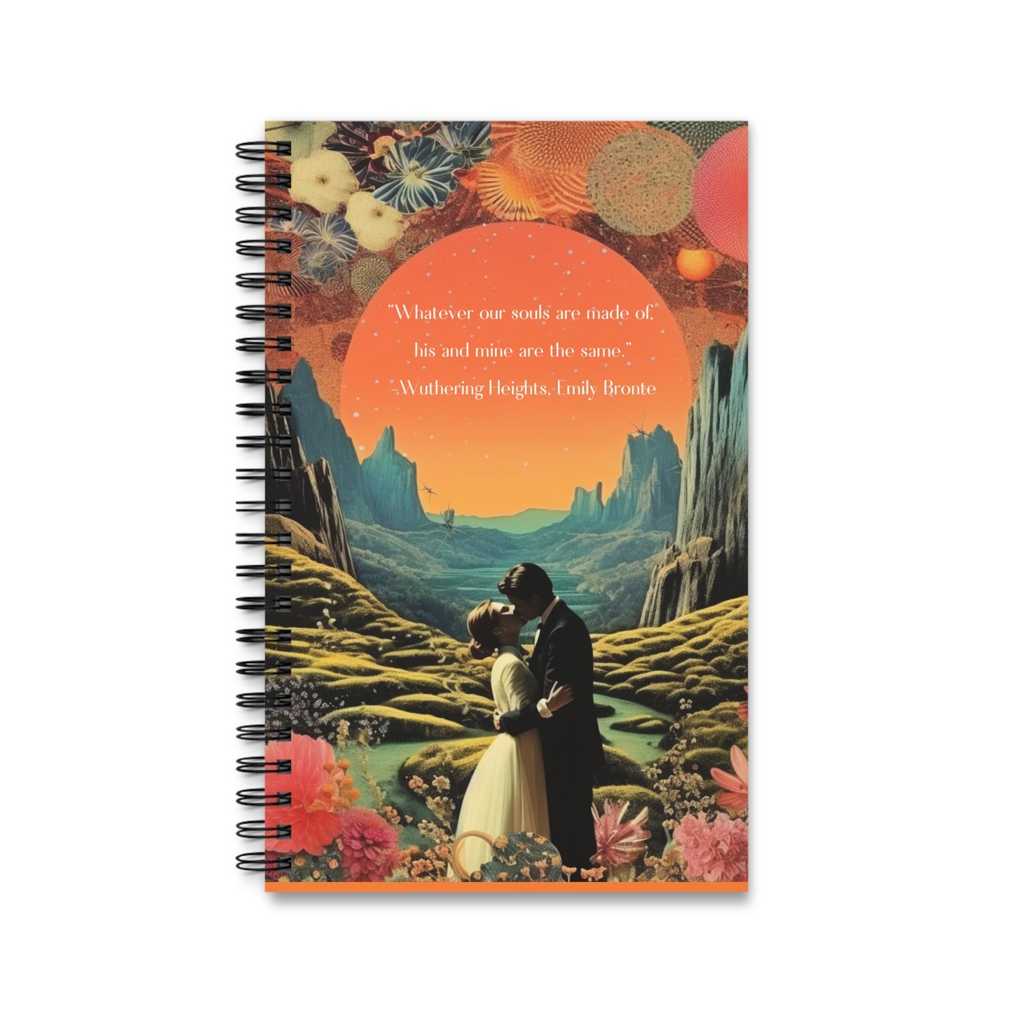 Spiral Journal - Wuthering Heights Emily Bronte Quote Notebook