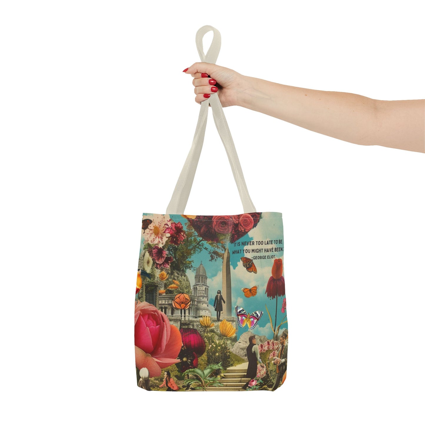 George Eliot Quote Tote Bag – “It is never too late to be what you might have been.”