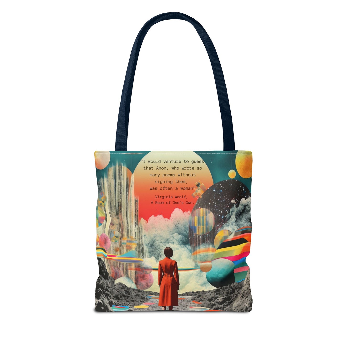 Virginia Woolf “Anonymous Was a Woman” Classic Literature Quote Tote Bag