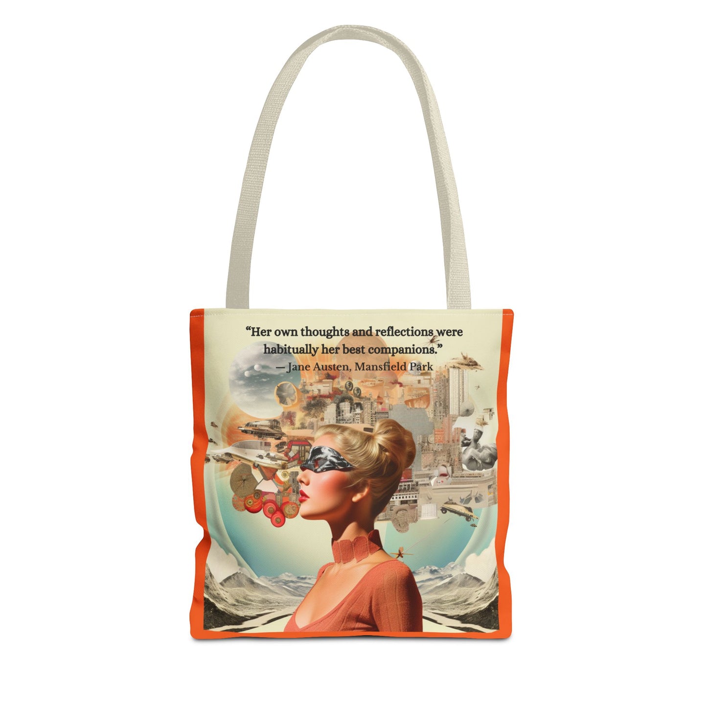 “Her Own Thoughts Were Her Best Companions” – Jane Austen Quote Tote Bag | Literary Gift for Readers & Writers