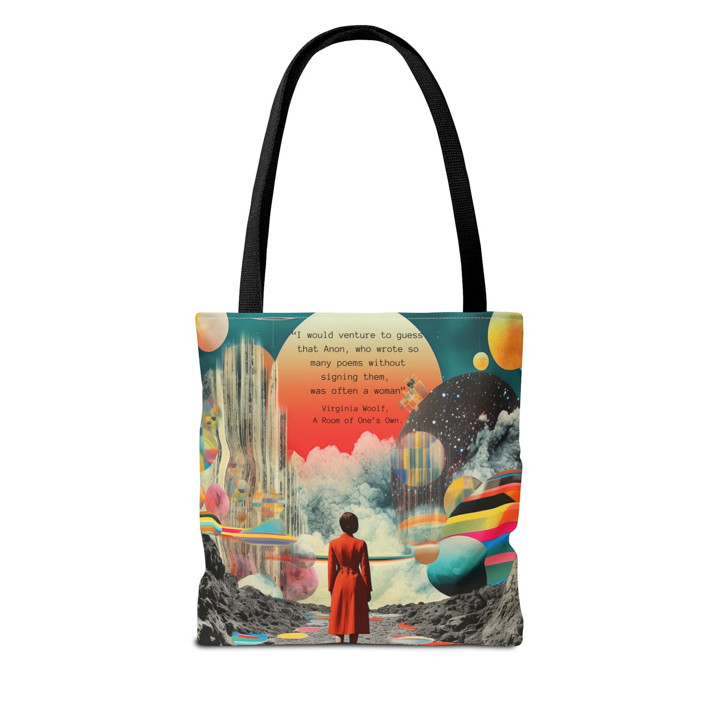 Virginia Woolf “Anonymous Was a Woman” Classic Literature Quote Tote Bag