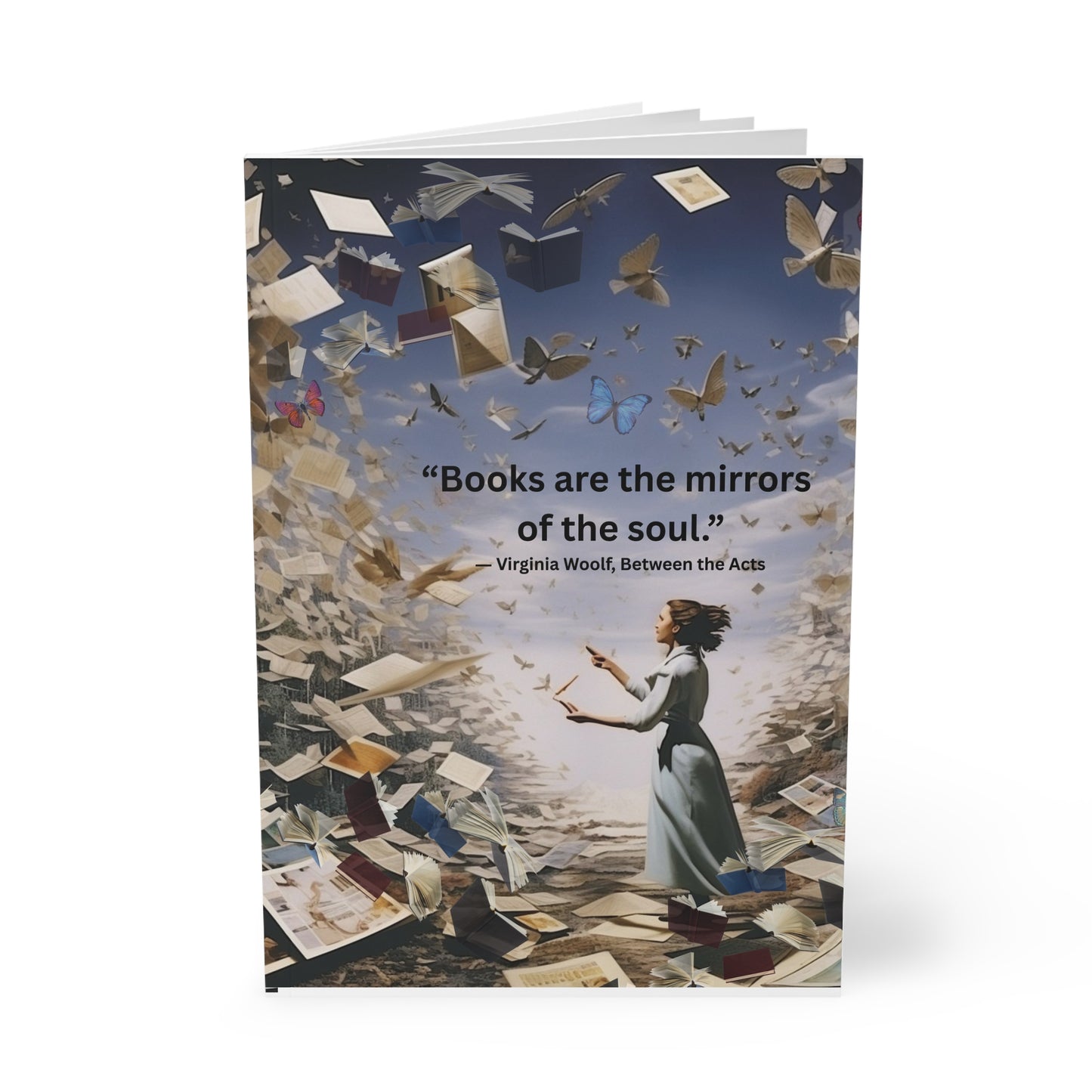 Inspirational A5 Softcover Notebook - "Books are the Mirrors of the Soul"