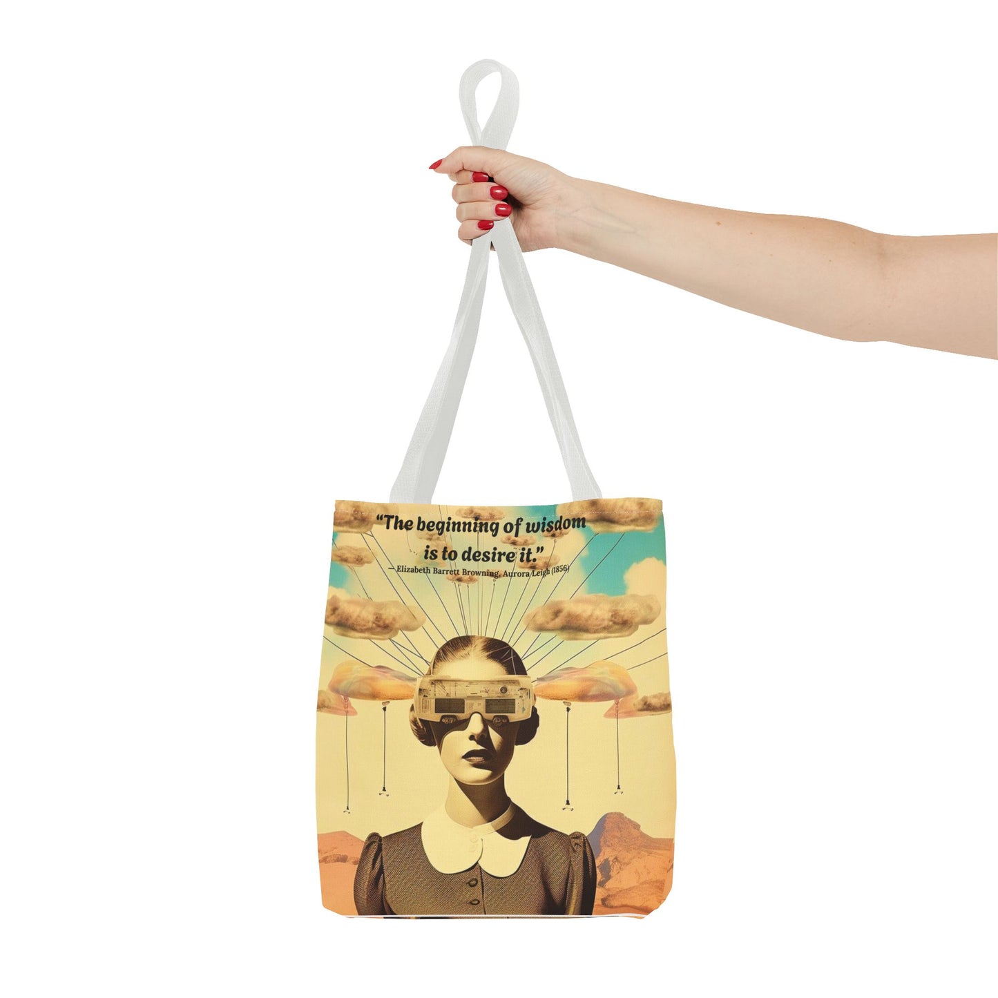 Inspirational Quote Tote Bag – "The Beginning of Wisdom"