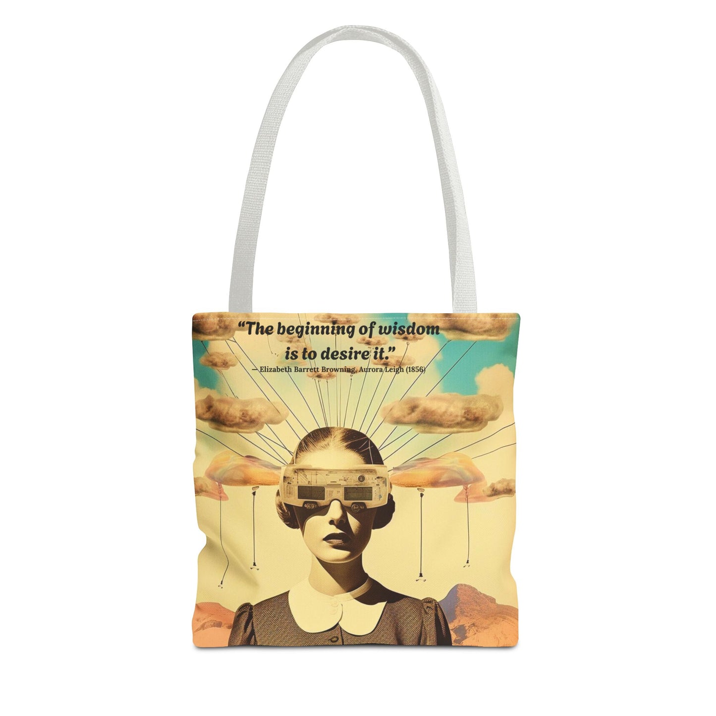 Inspirational Quote Tote Bag – "The Beginning of Wisdom"