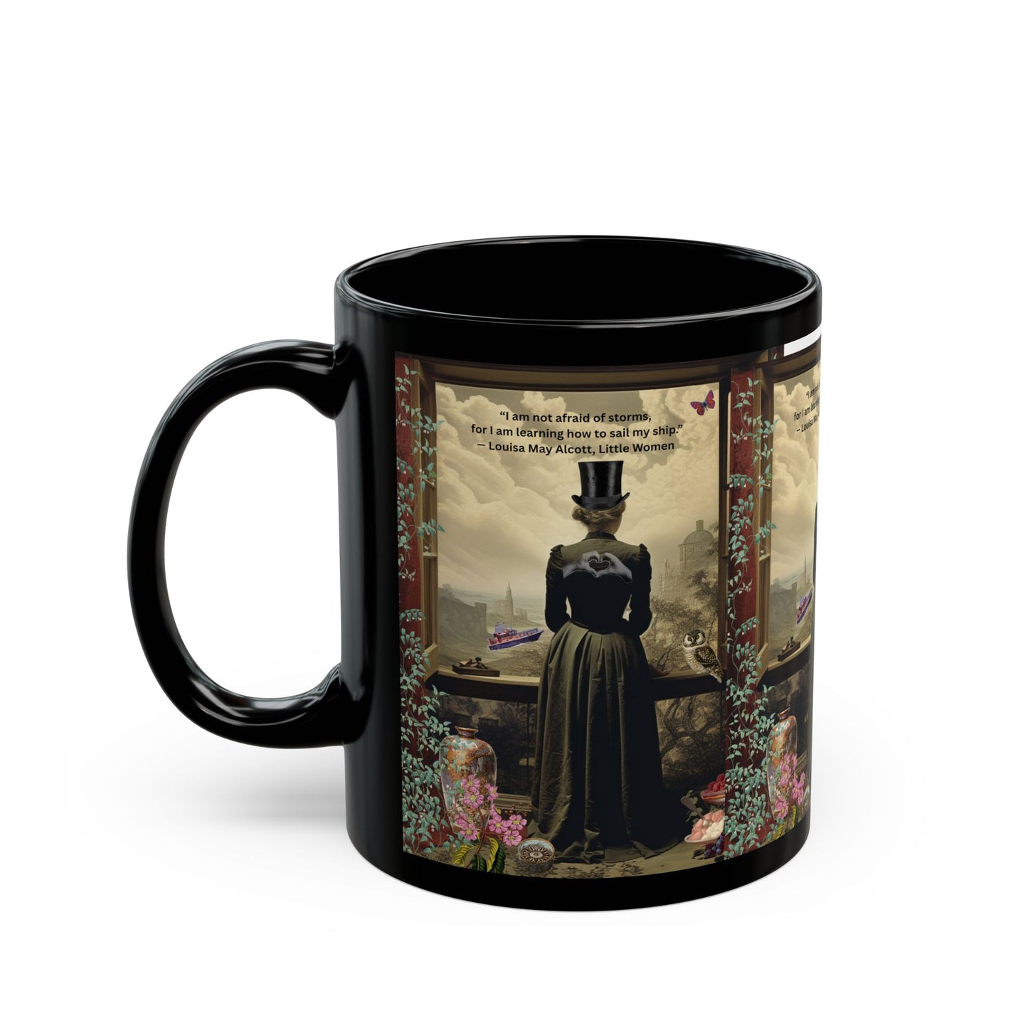 “I Am Not Afraid of Storms” – Louisa May Alcott Quote Mug | Inspirational Literary Gift