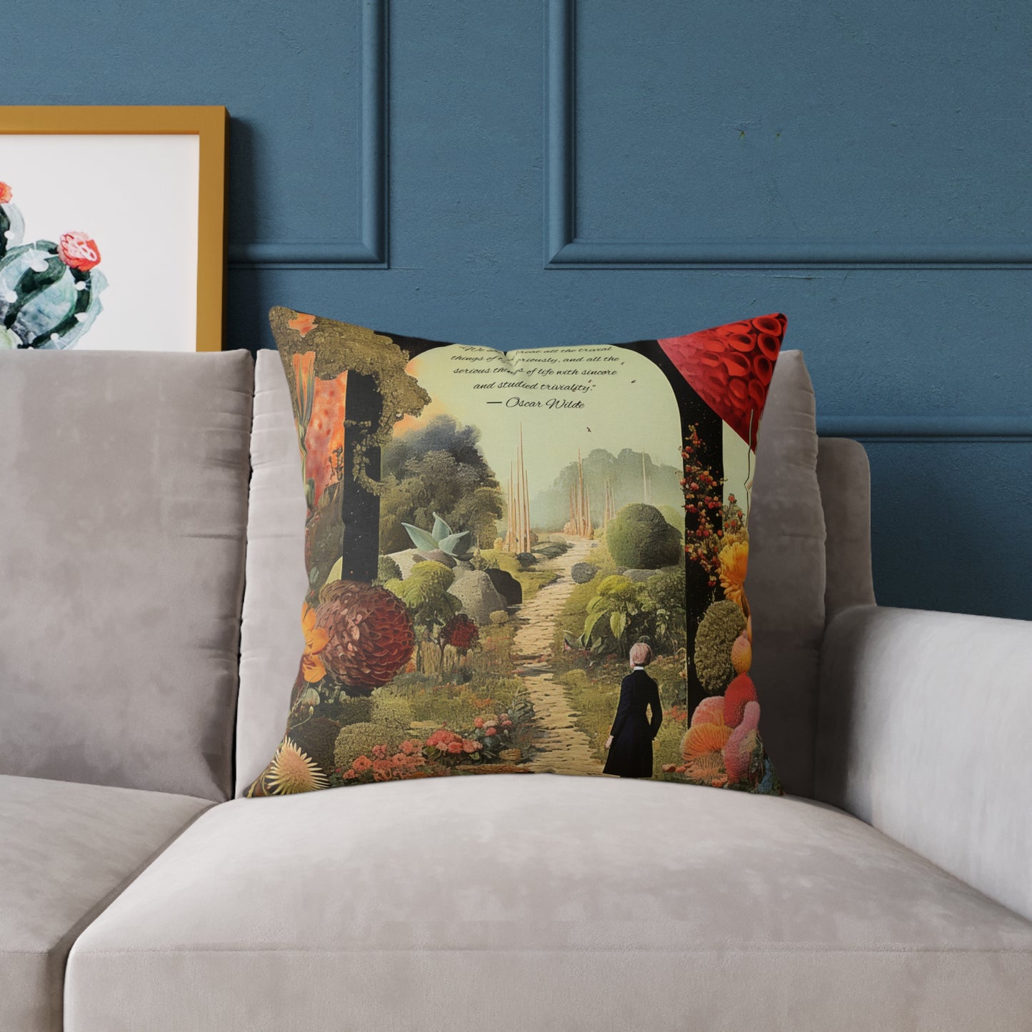 Oscar Wilde "Trivial things" Quote, Luxury Cushion