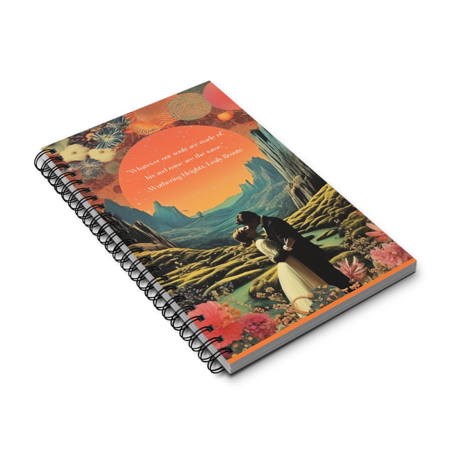 Spiral Journal - Wuthering Heights Emily Bronte Quote Notebook